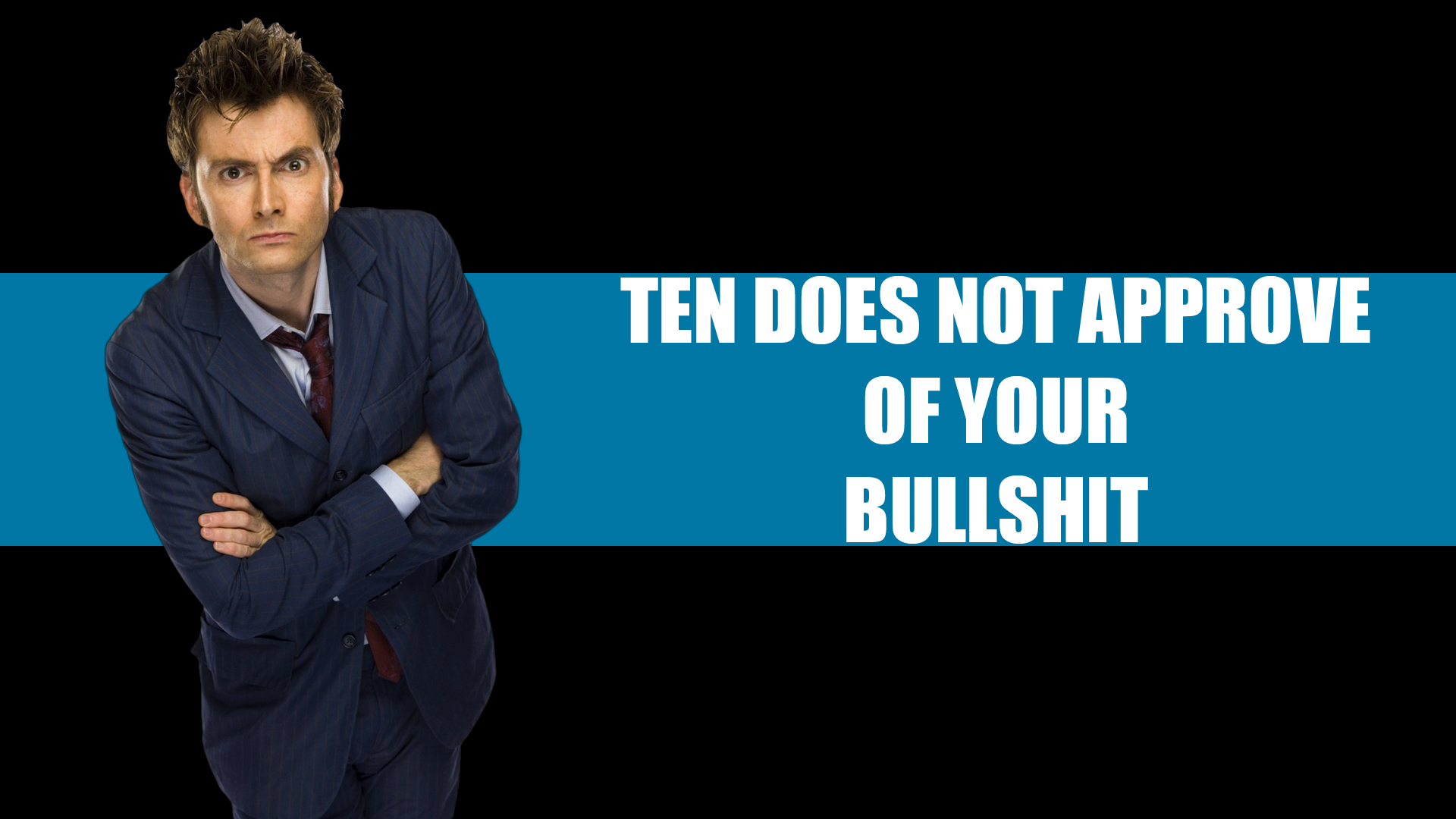 The Tenth Doctor from Doctor Who disapproves HD Wallpaper