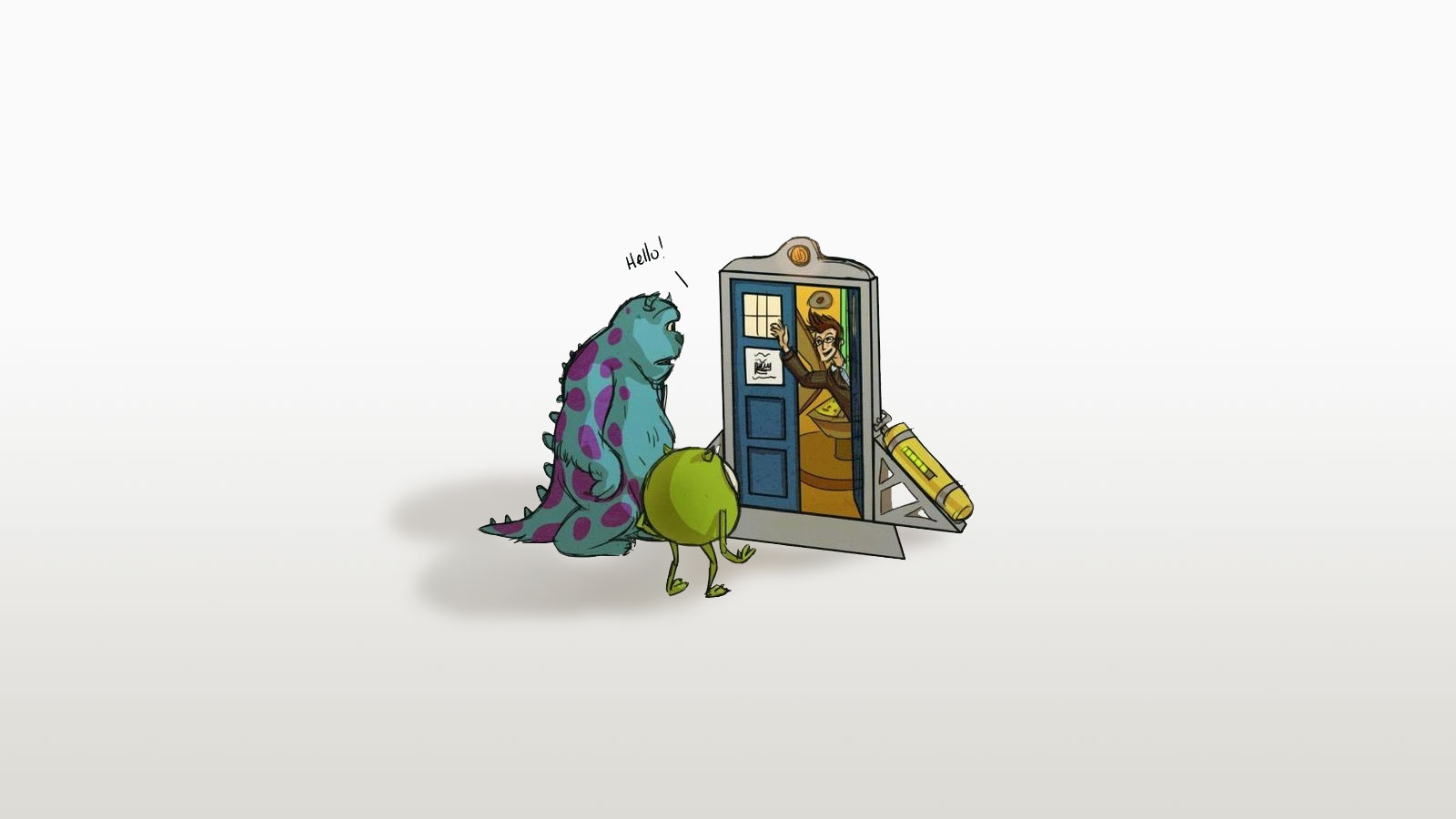 Monsters, Inc. characters meet Doctor Who HD Wallpaper