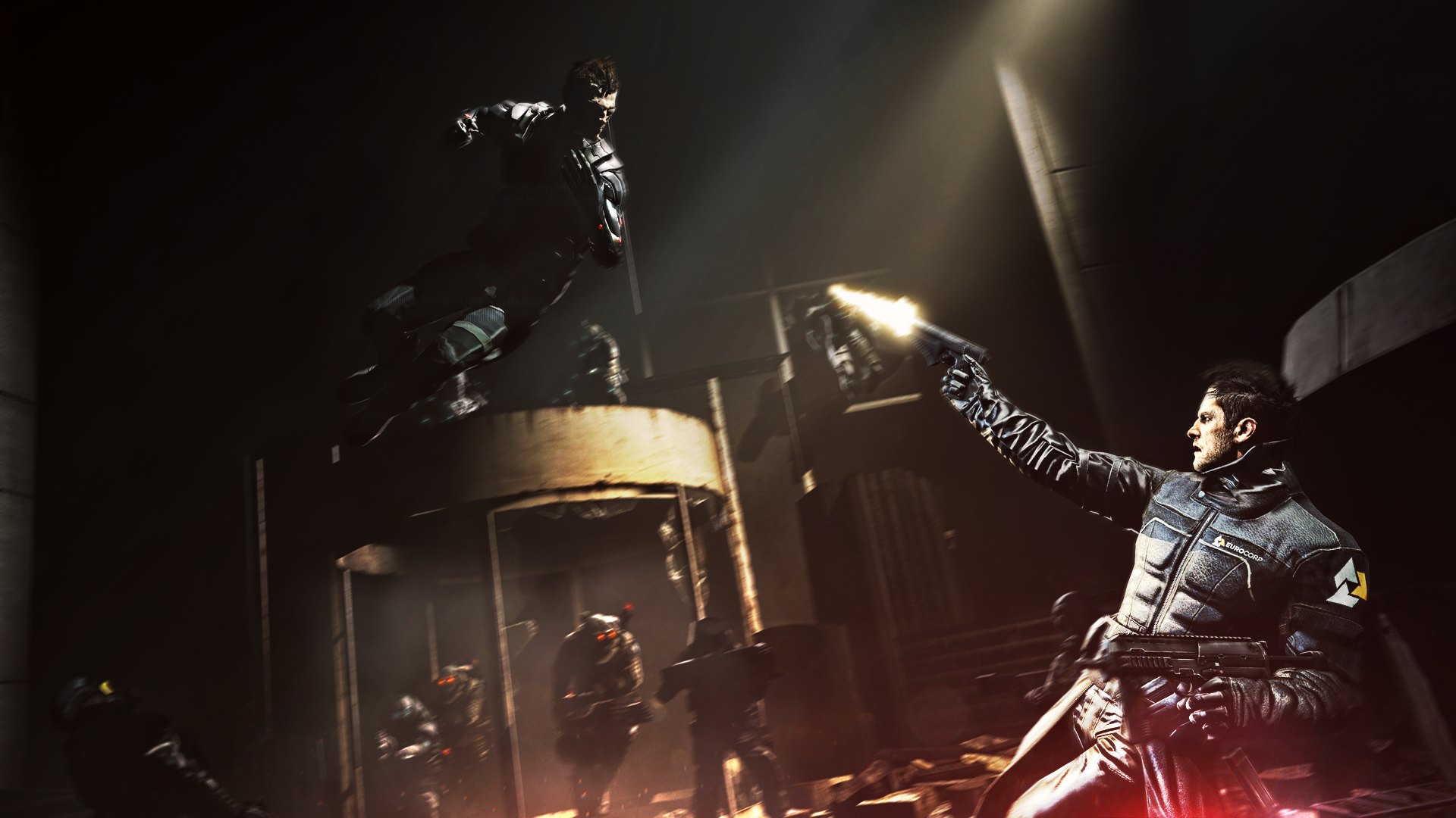 Adam Jensen in combat HD Wallpaper