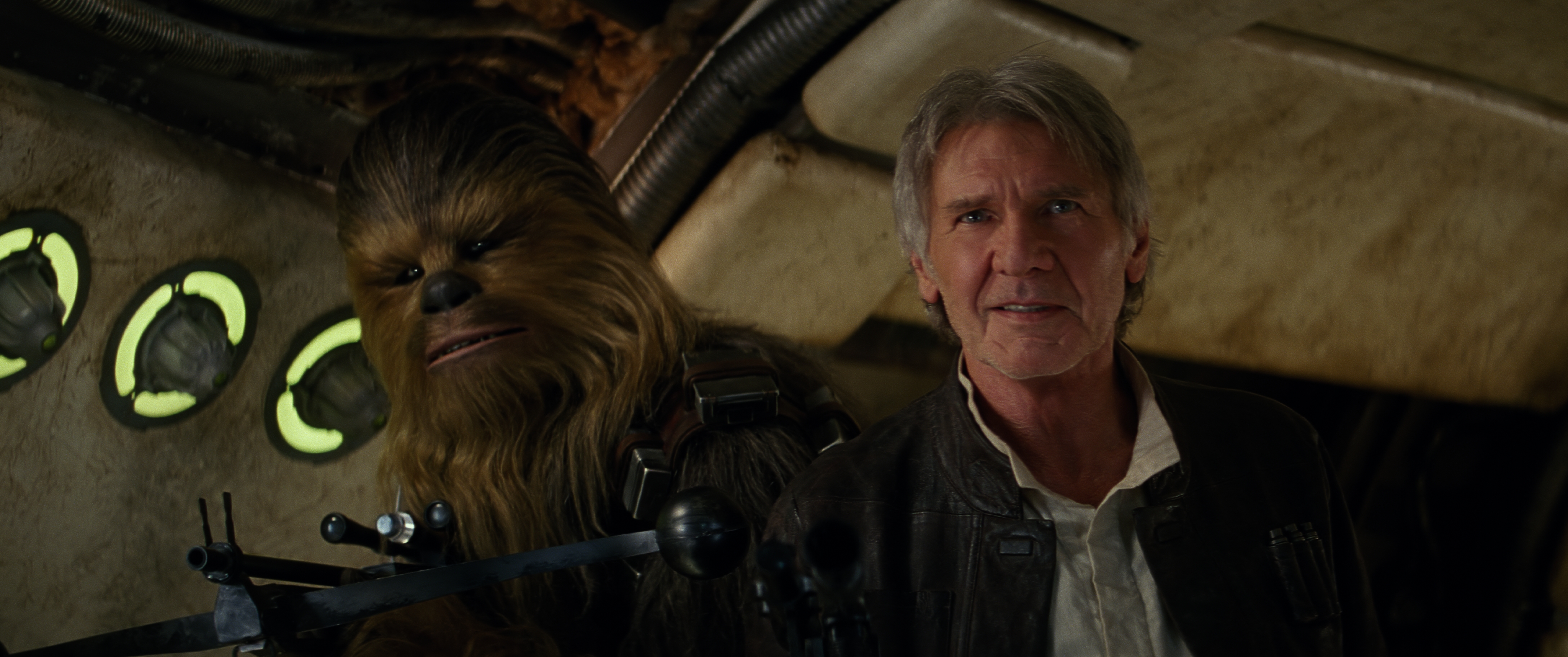 Chewbacca and Han Solo in the Millennium Falcon HD Wallpaper