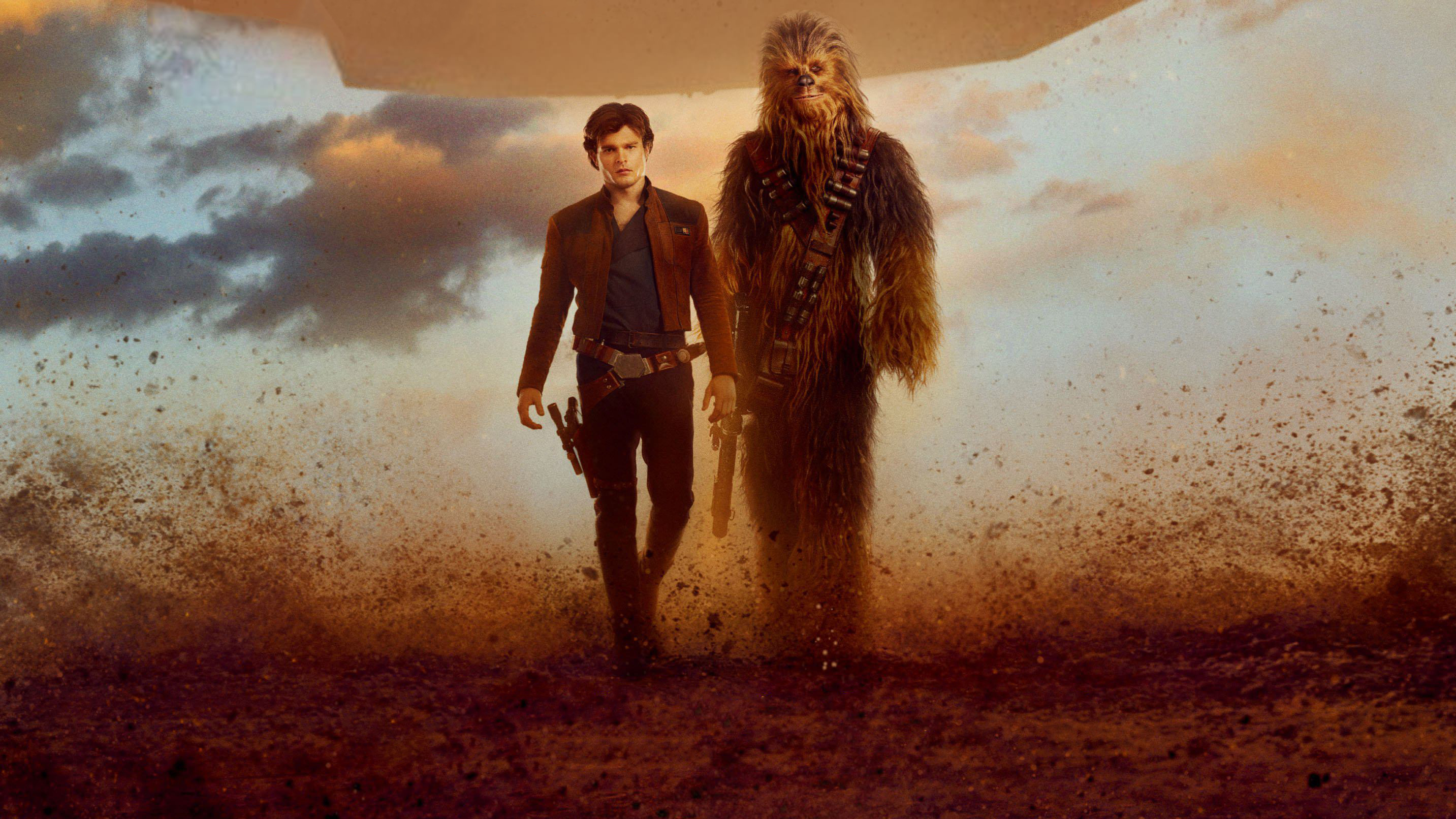 Han Solo and Chewbacca from Star Wars HD Wallpaper