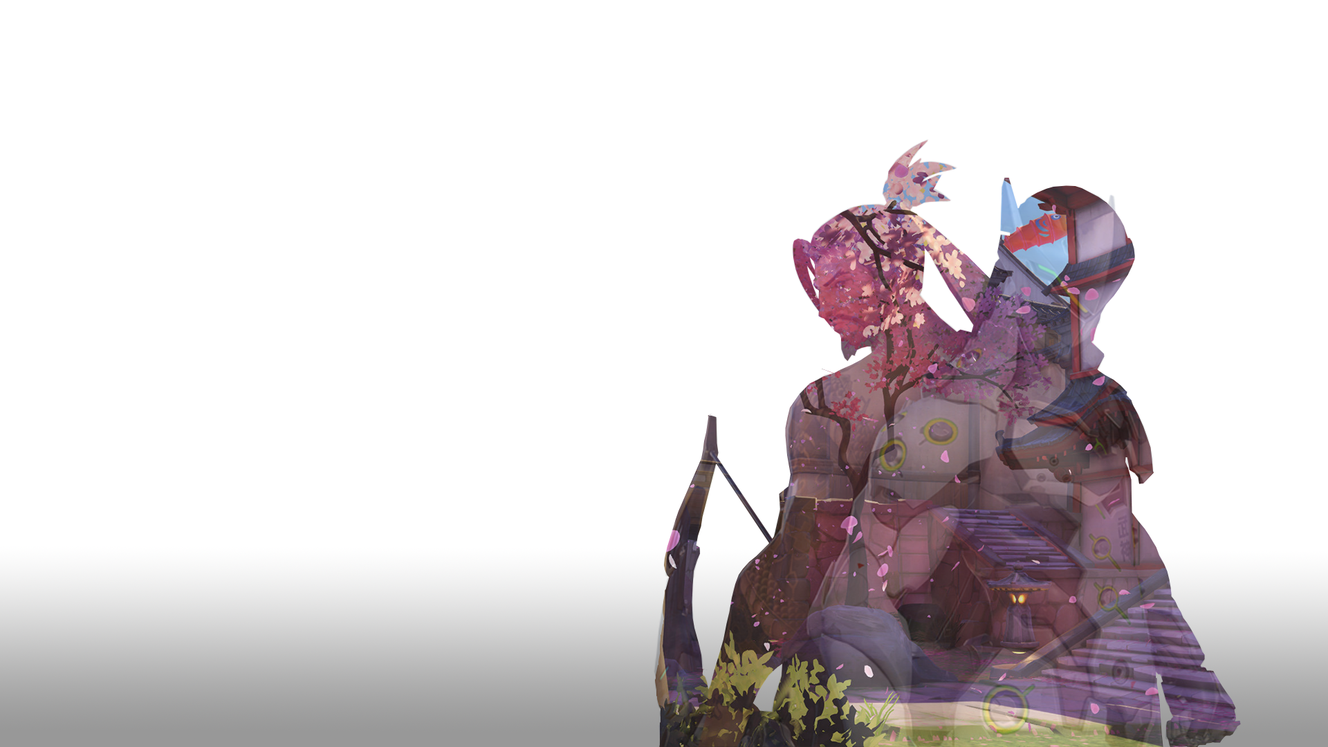 Hanzo from Overwatch with Cherry Blossoms HD Wallpaper