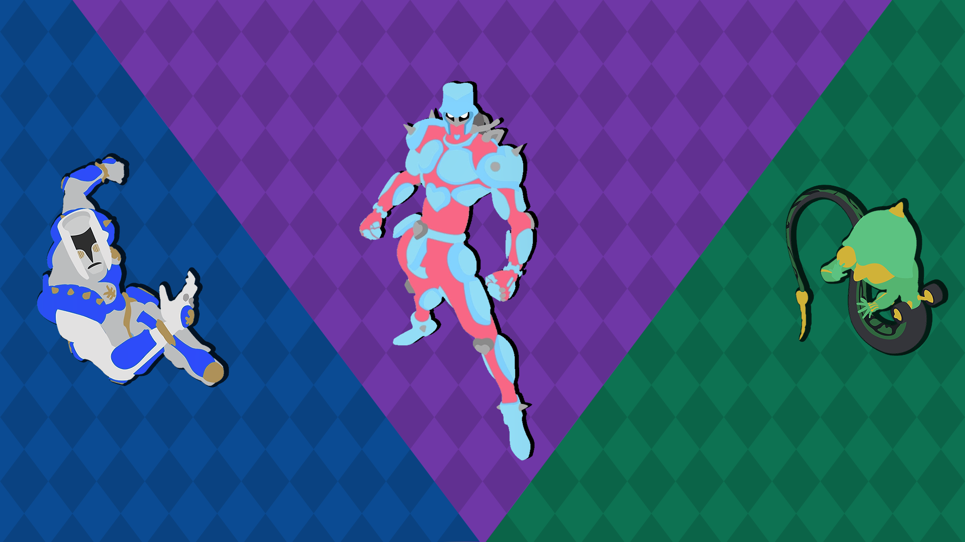 Josuke Higashikata and Stands from JoJo's Bizarre Adventure HD Wallpaper