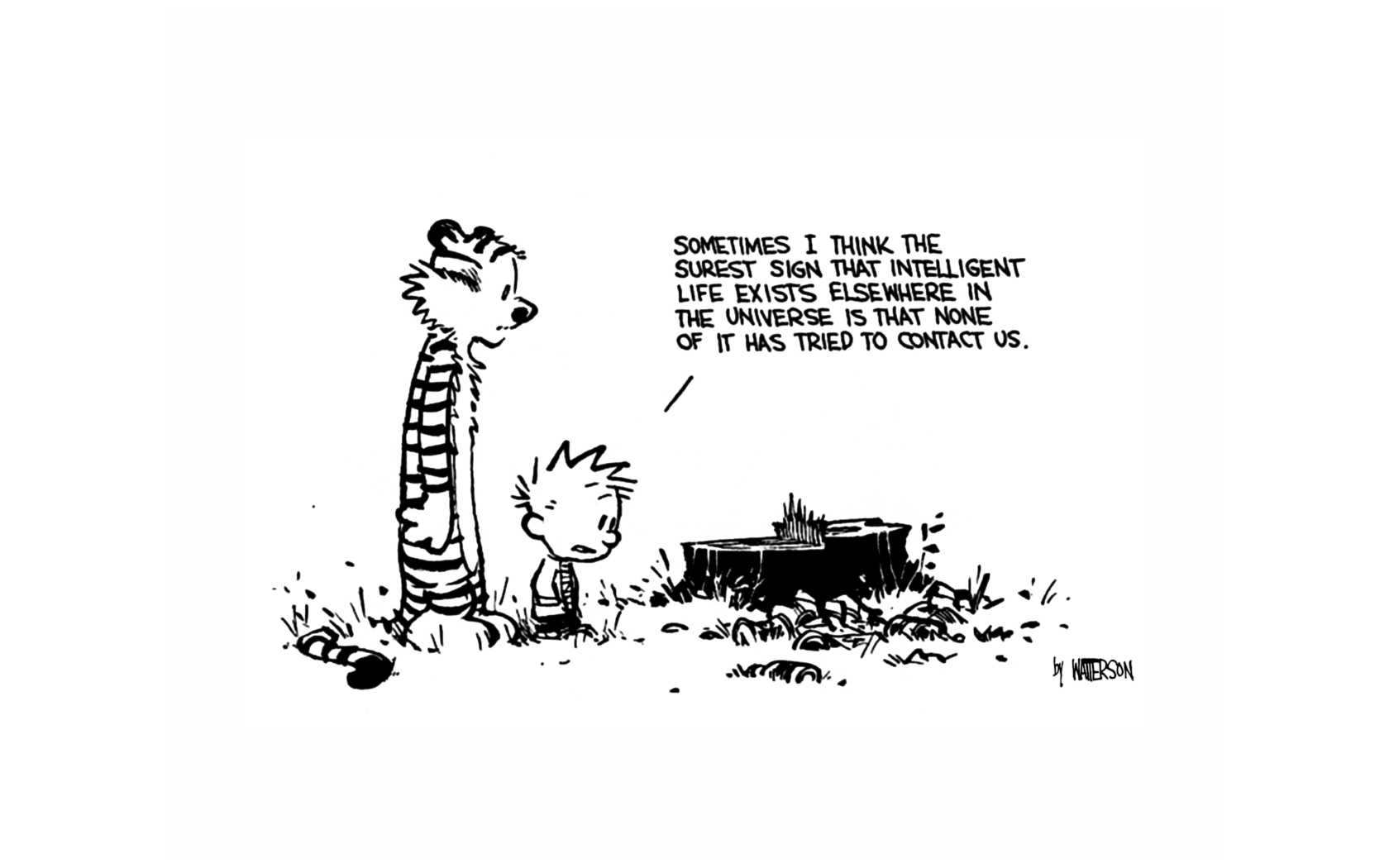 Calvin and Hobbes by Watterson HD Wallpaper