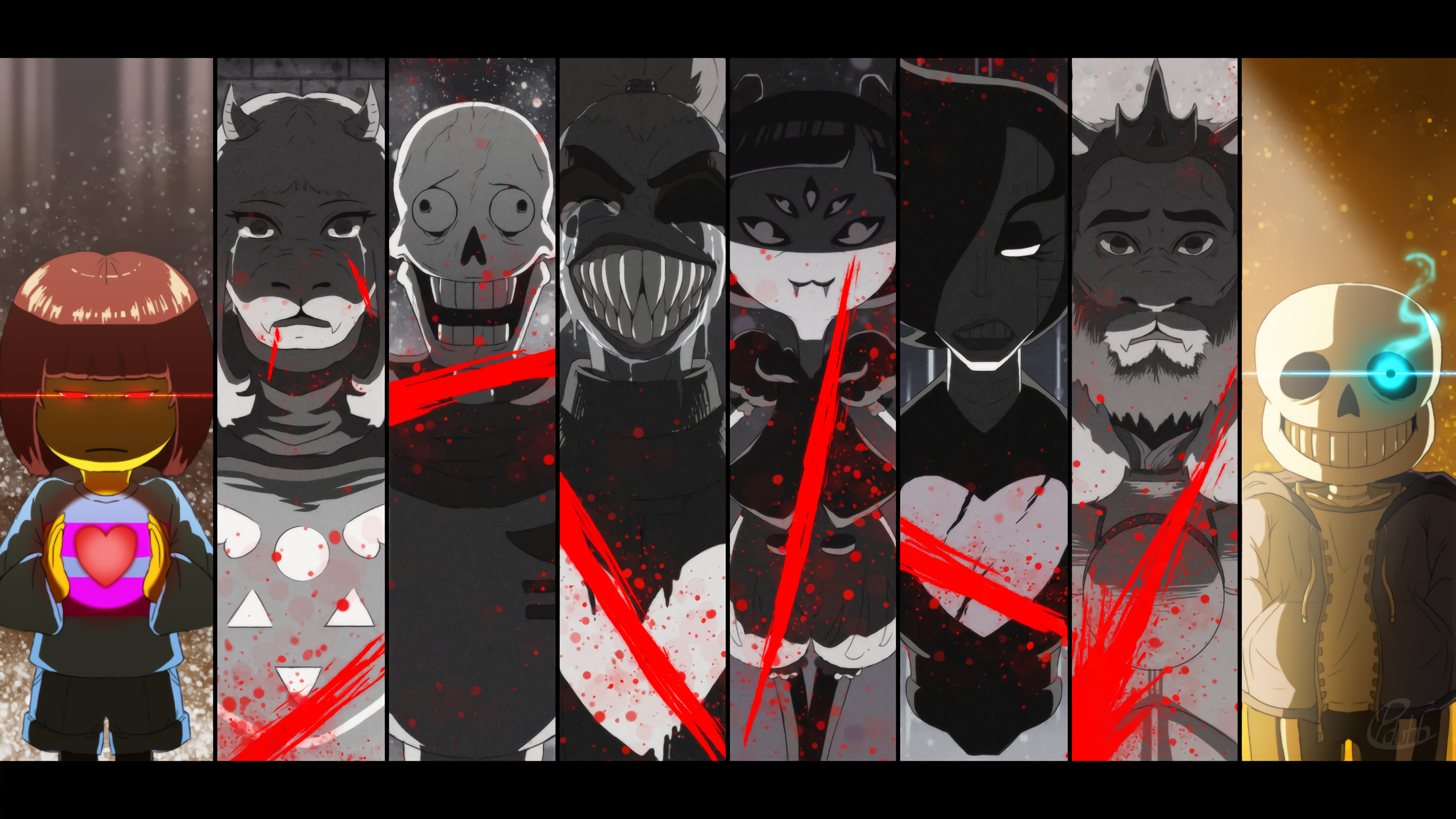 Sans from Undertale with Intense Expressions HD Wallpaper