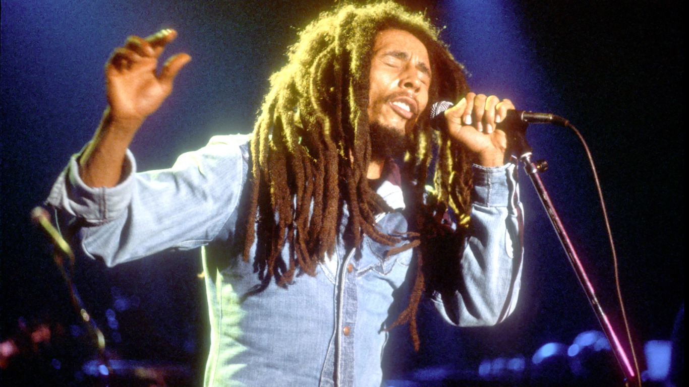 Bob Marley performing on stage HD Wallpaper