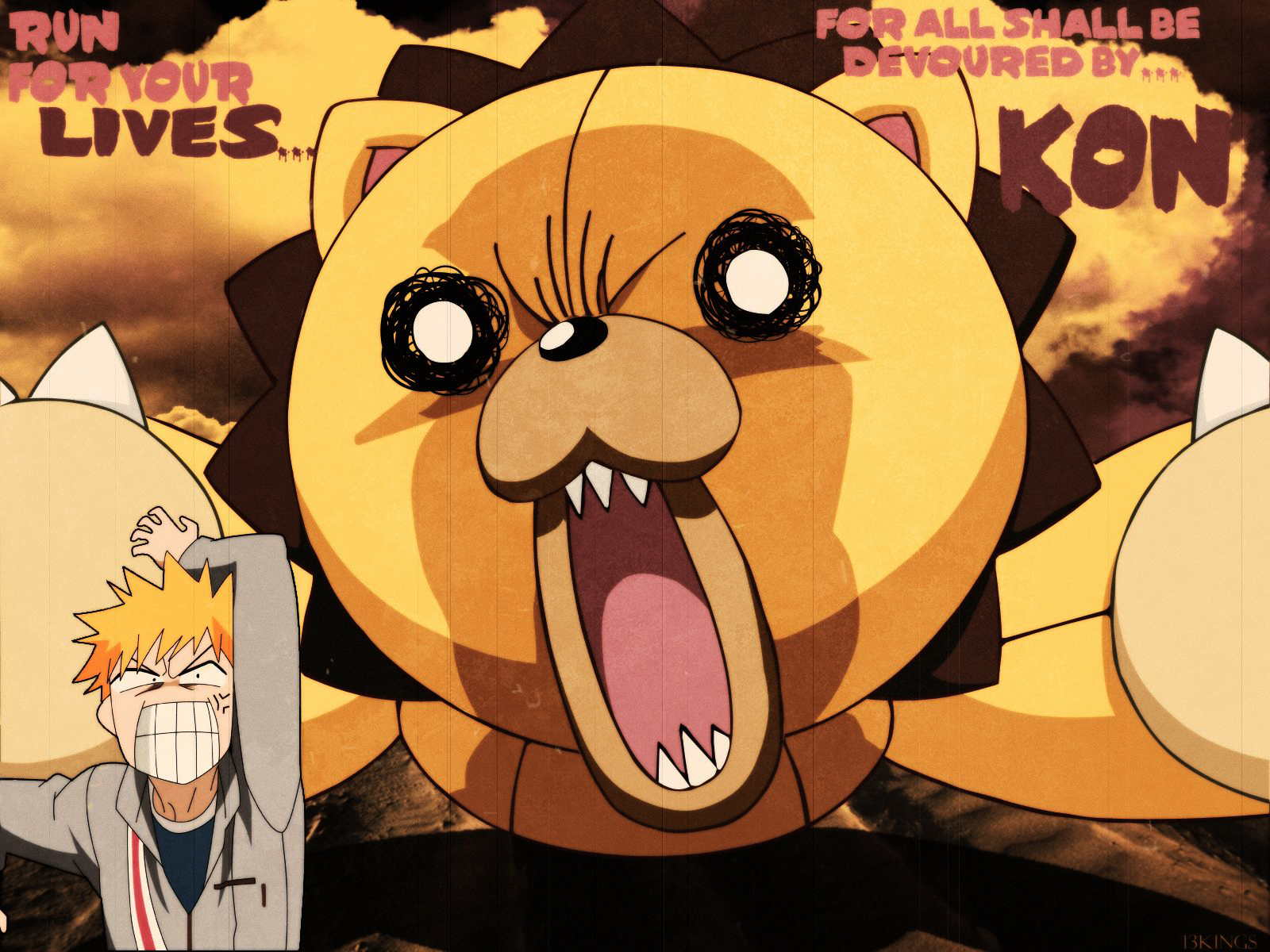 Kon from Bleach with Ichigo HD Wallpaper