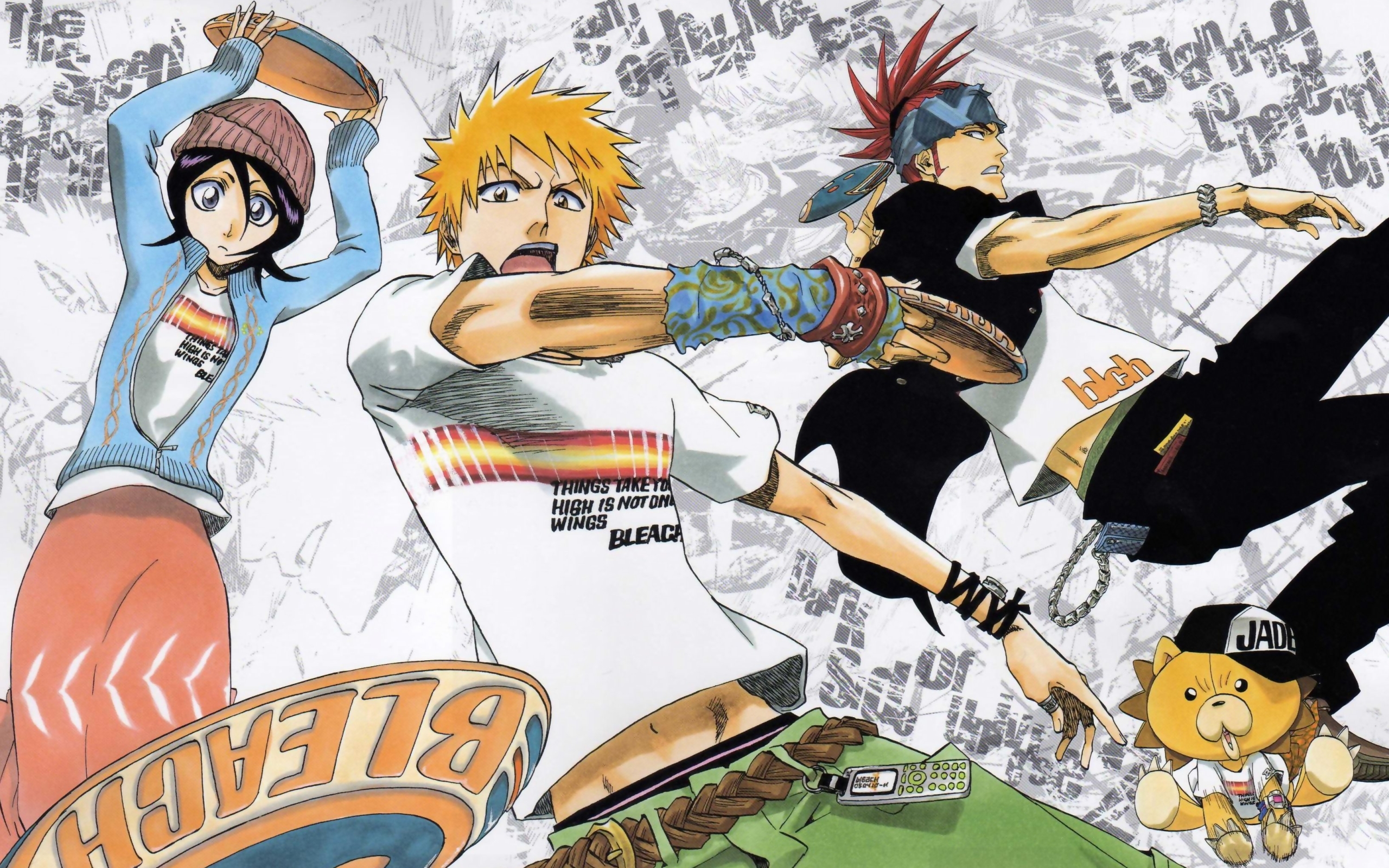 Rukia, Ichigo, and Renji from Bleach HD Wallpaper