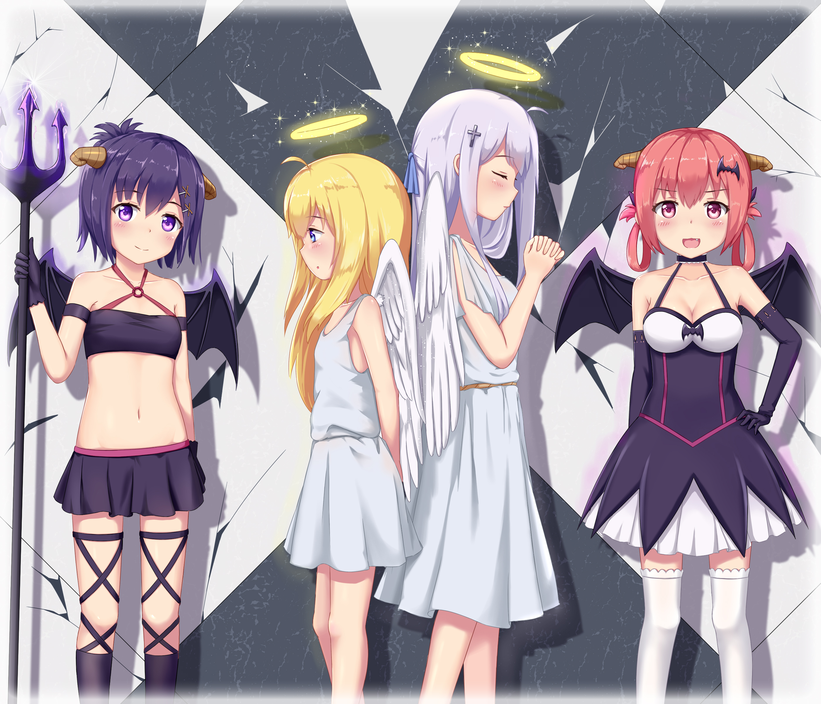 Satanichia Kurumizawa McDowell and friends HD Wallpaper
