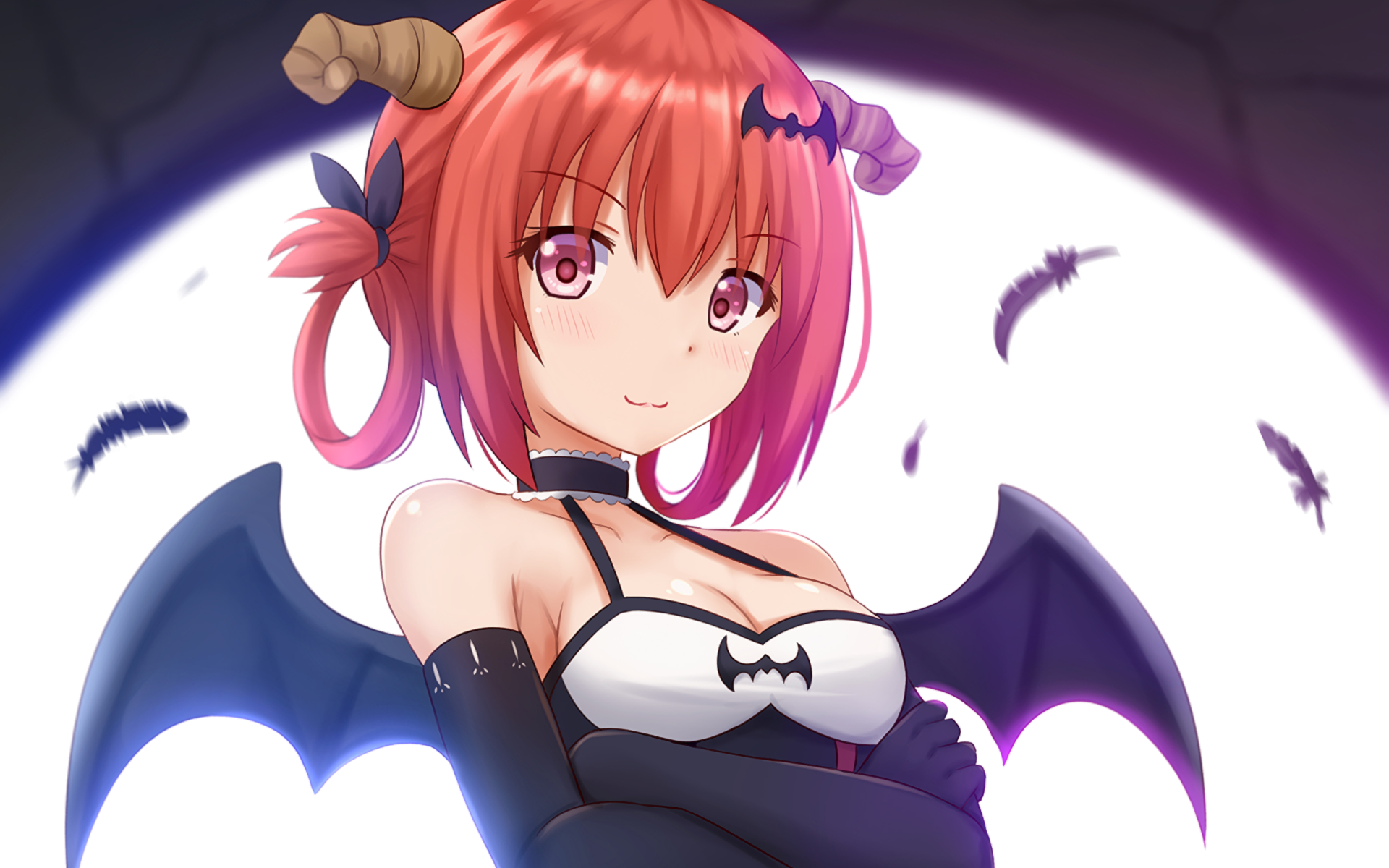 Satanichia Kurumizawa McDowell from The Demon Girl Next Door HD Wallpaper