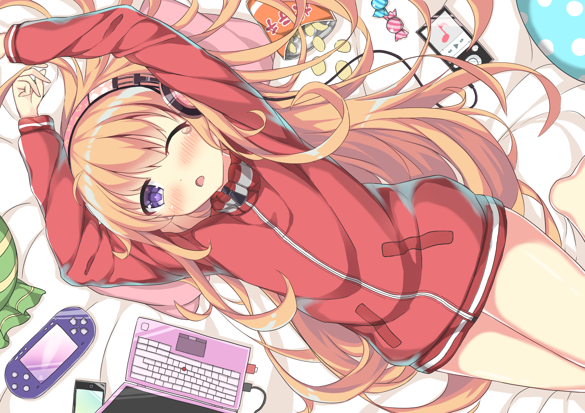 Gabriel Tenma White lying on bed with gadgets HD Wallpaper
