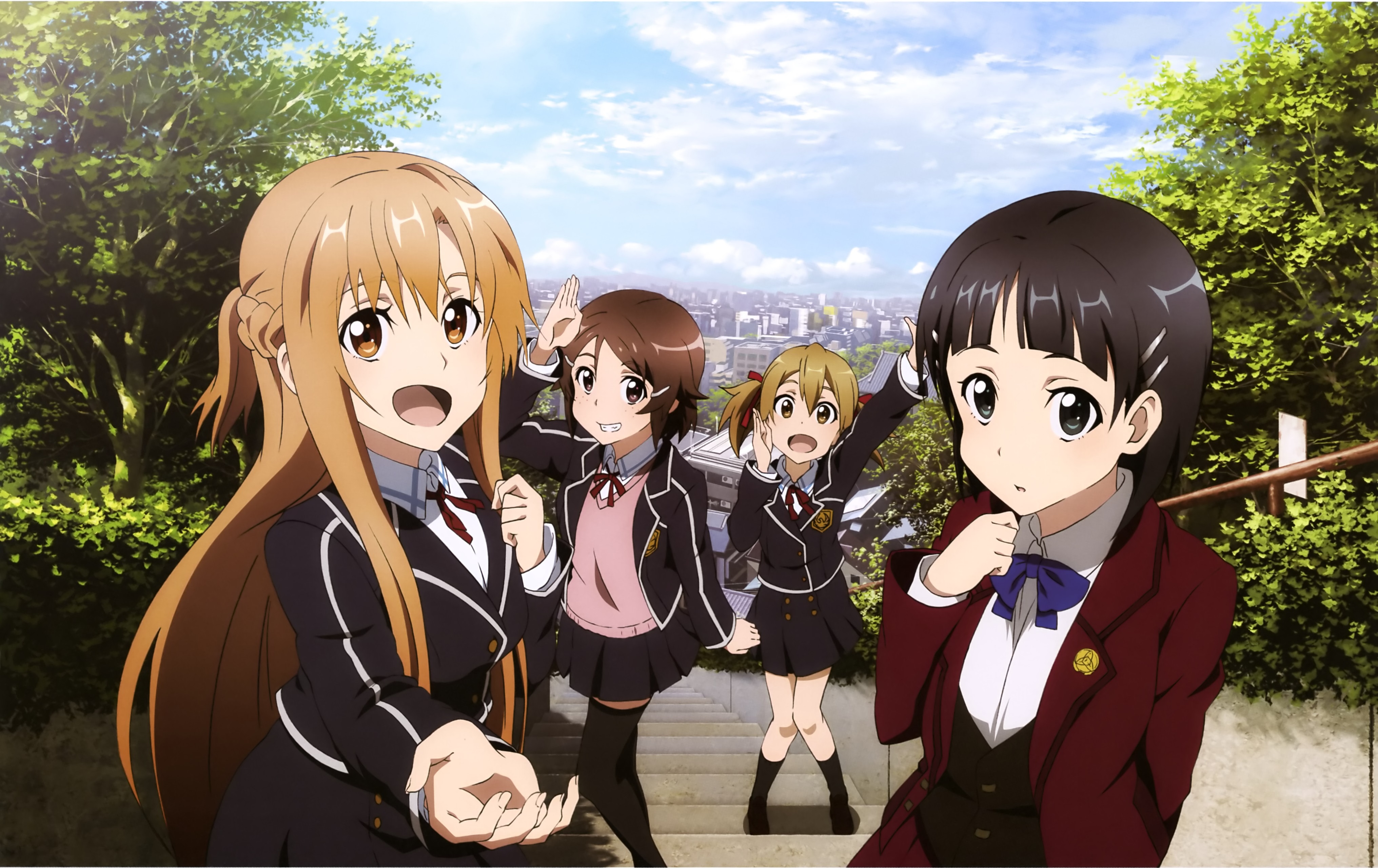 Asuna, Leafa, and others from Sword Art Online HD Wallpaper