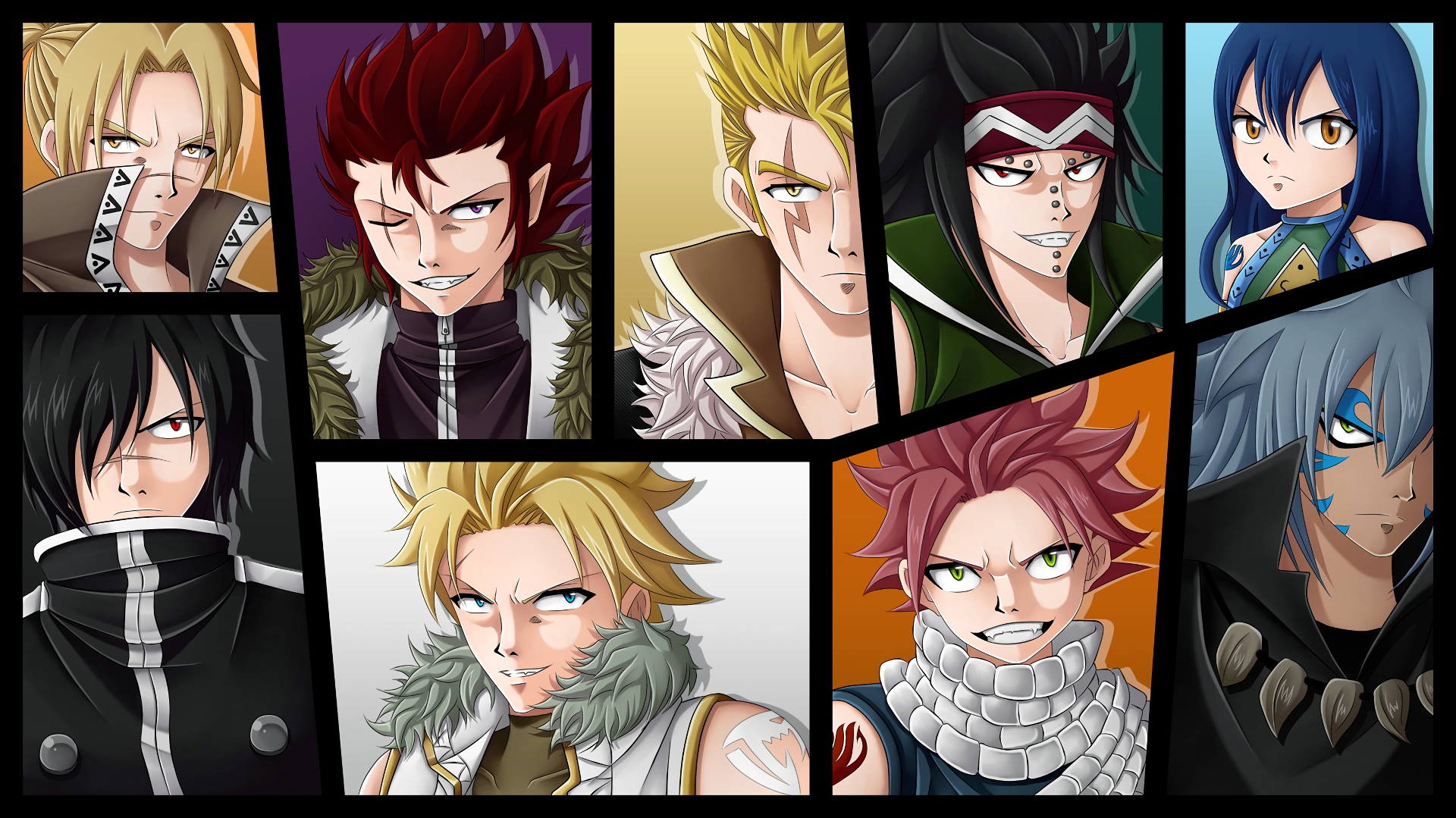 Fairy Tail Characters Collage HD Wallpaper