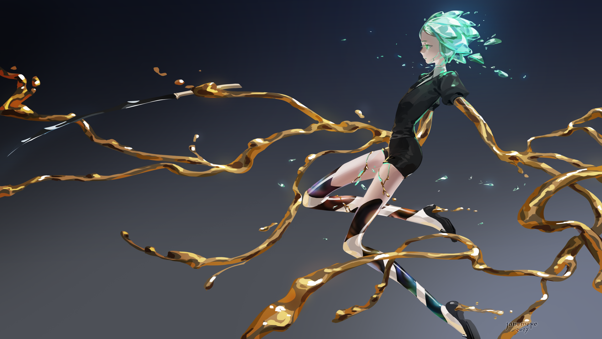 Phosphophyllite from Houseki no Kuni HD Wallpaper