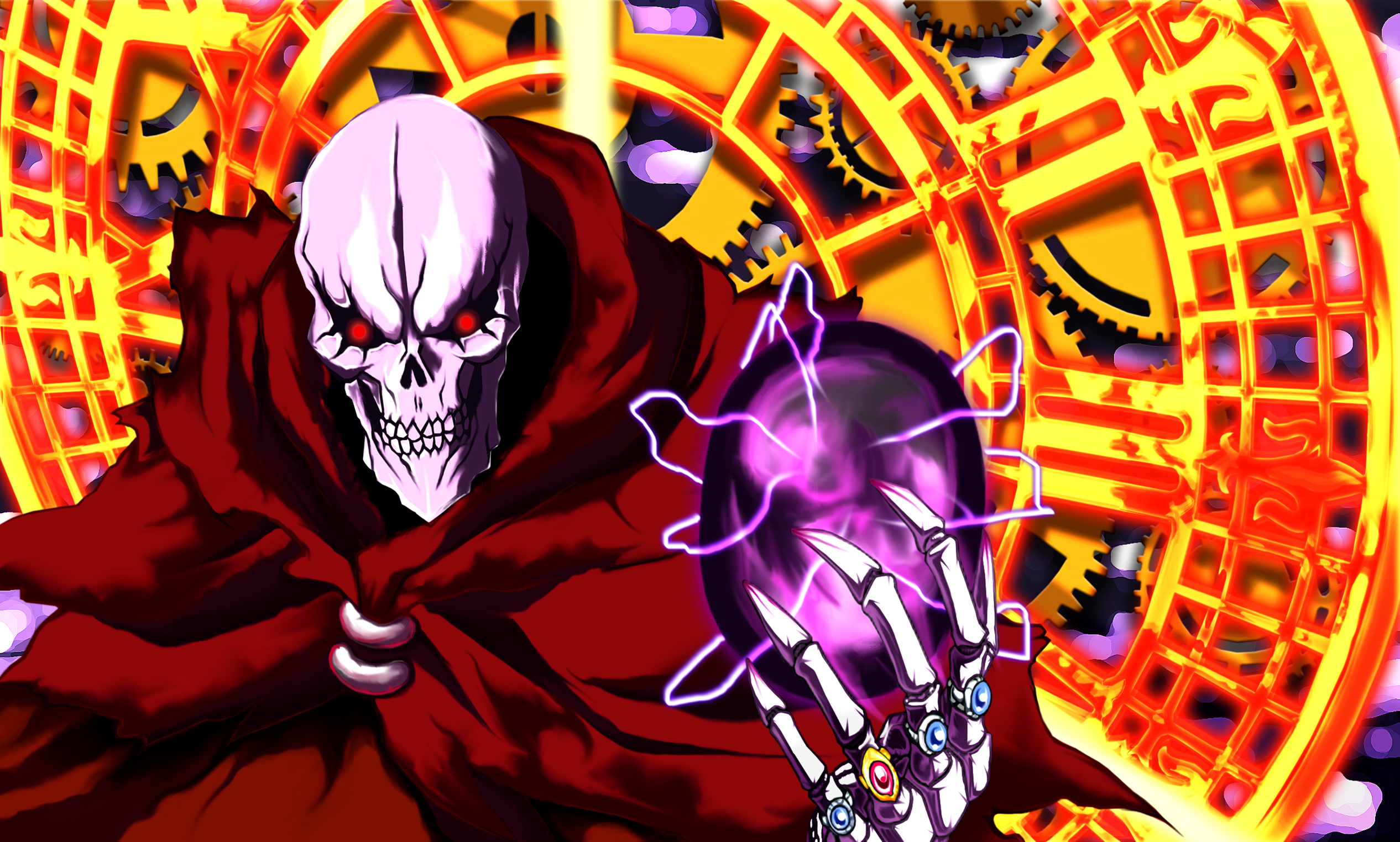 Ainz Ooal Gown from Overlord casting a spell HD Wallpaper
