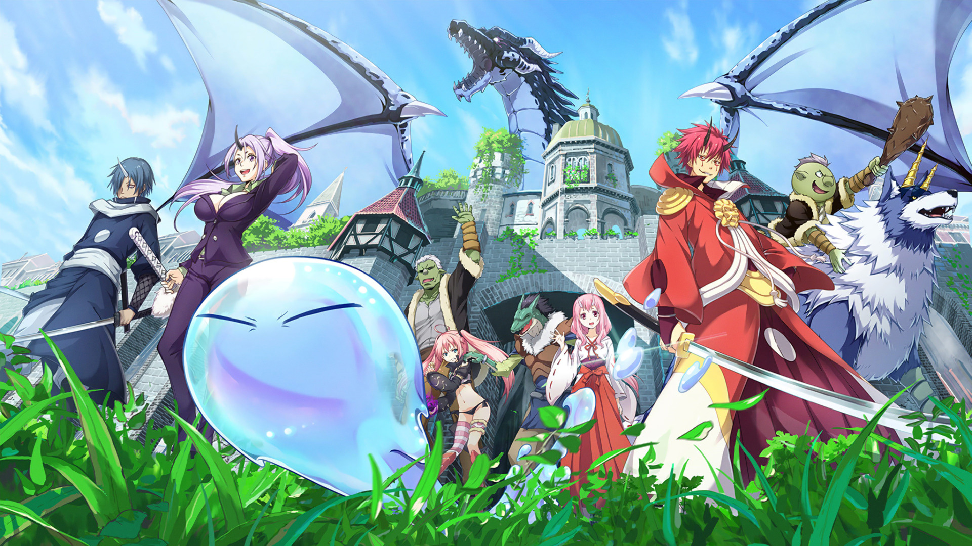 Rimuru Tempest in Epic Fantasy Battle Scene HD Wallpaper