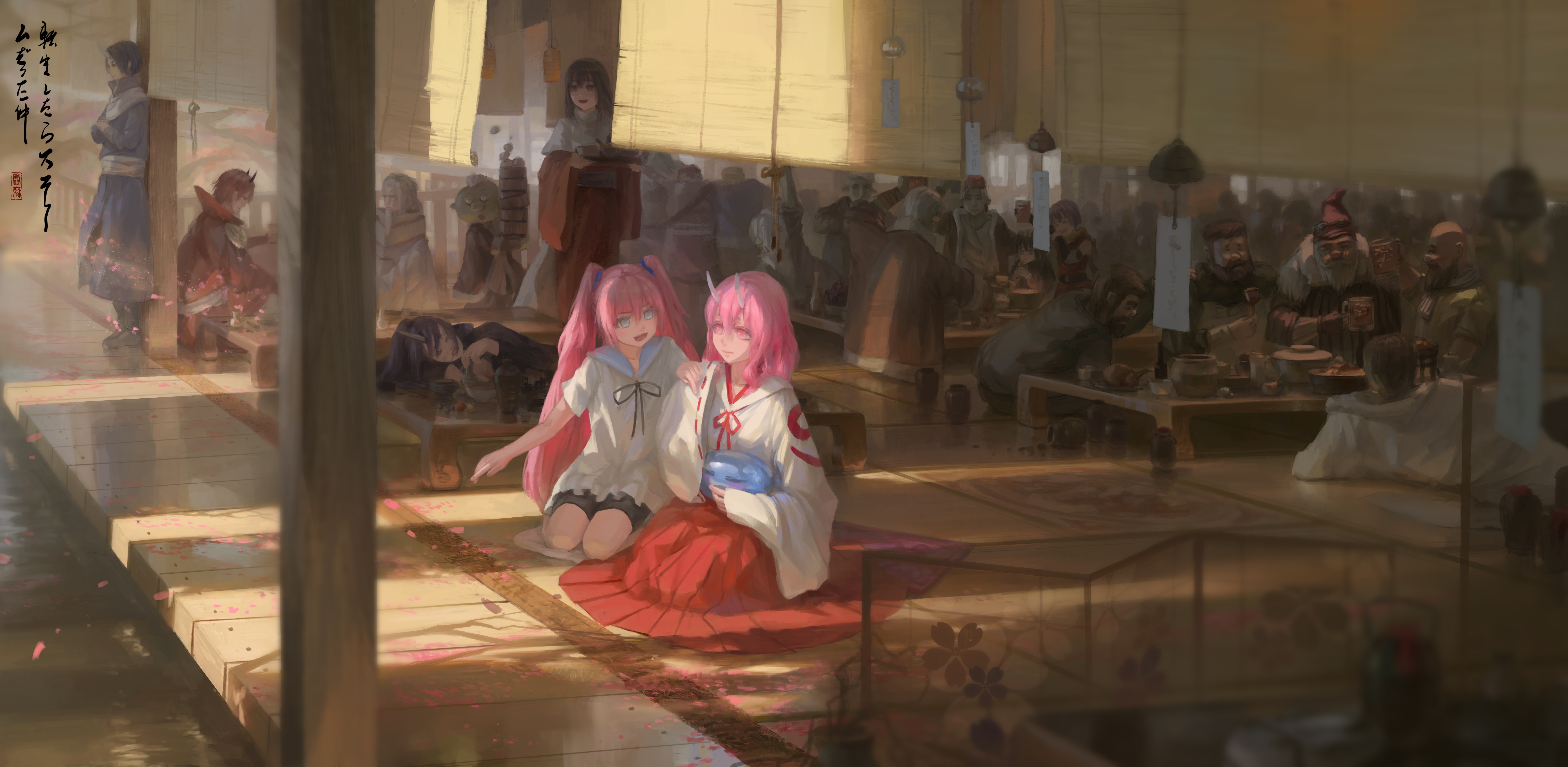 Rimuru Tempest in a traditional Japanese setting HD Wallpaper
