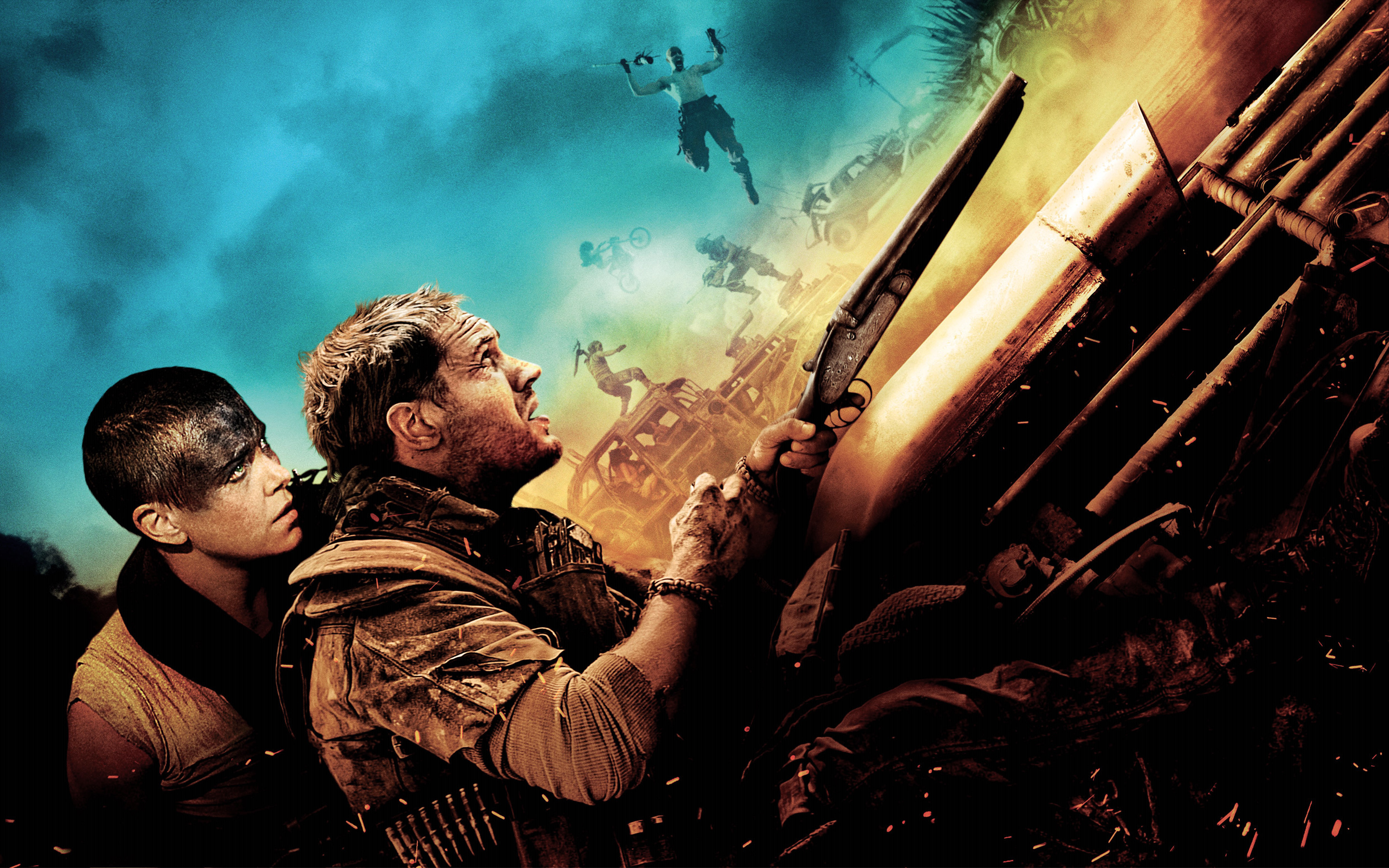 Max Rockatansky and Furiosa from Mad Max: Fury Road HD Wallpaper