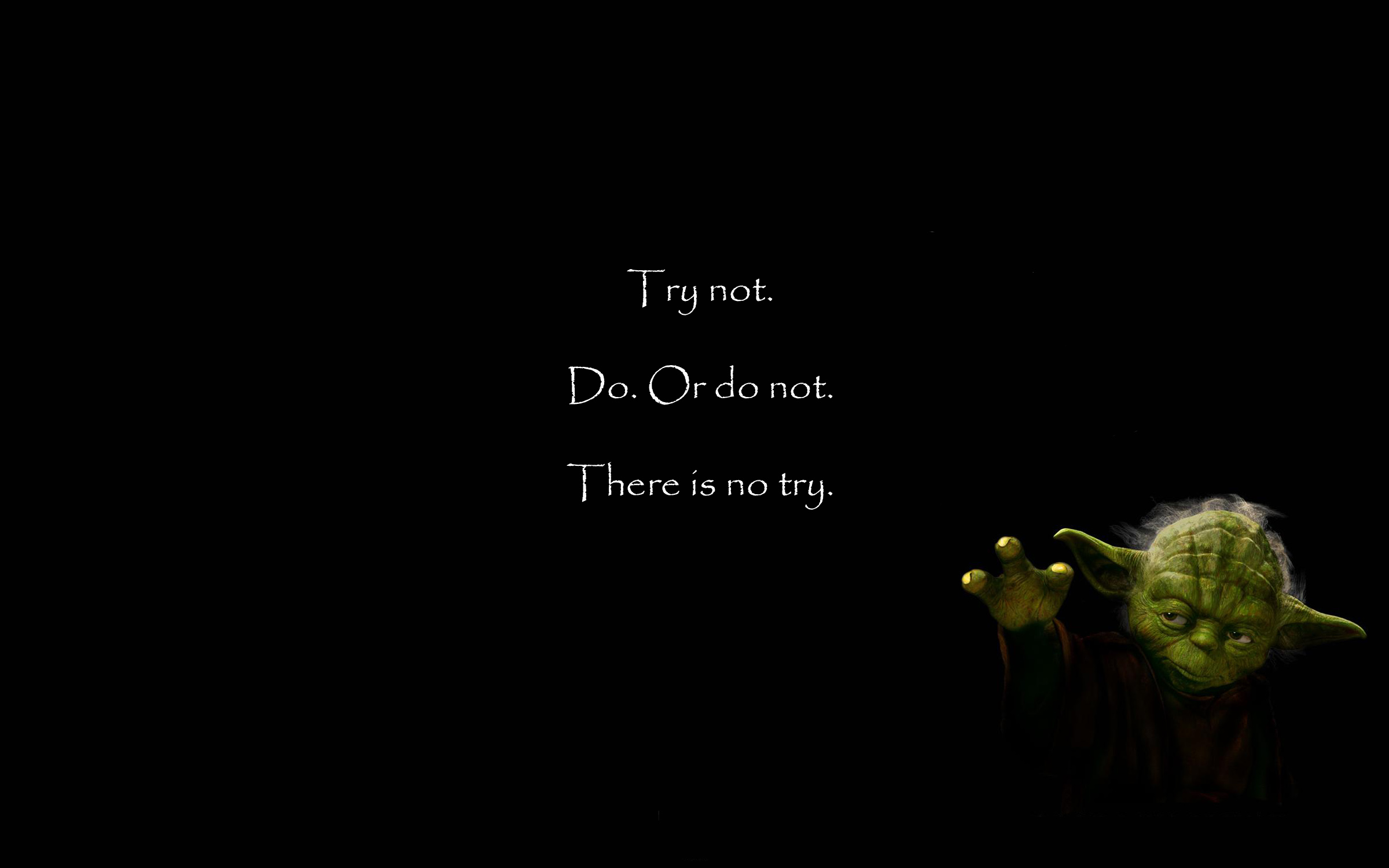 Yoda from Star Wars quote HD Wallpaper