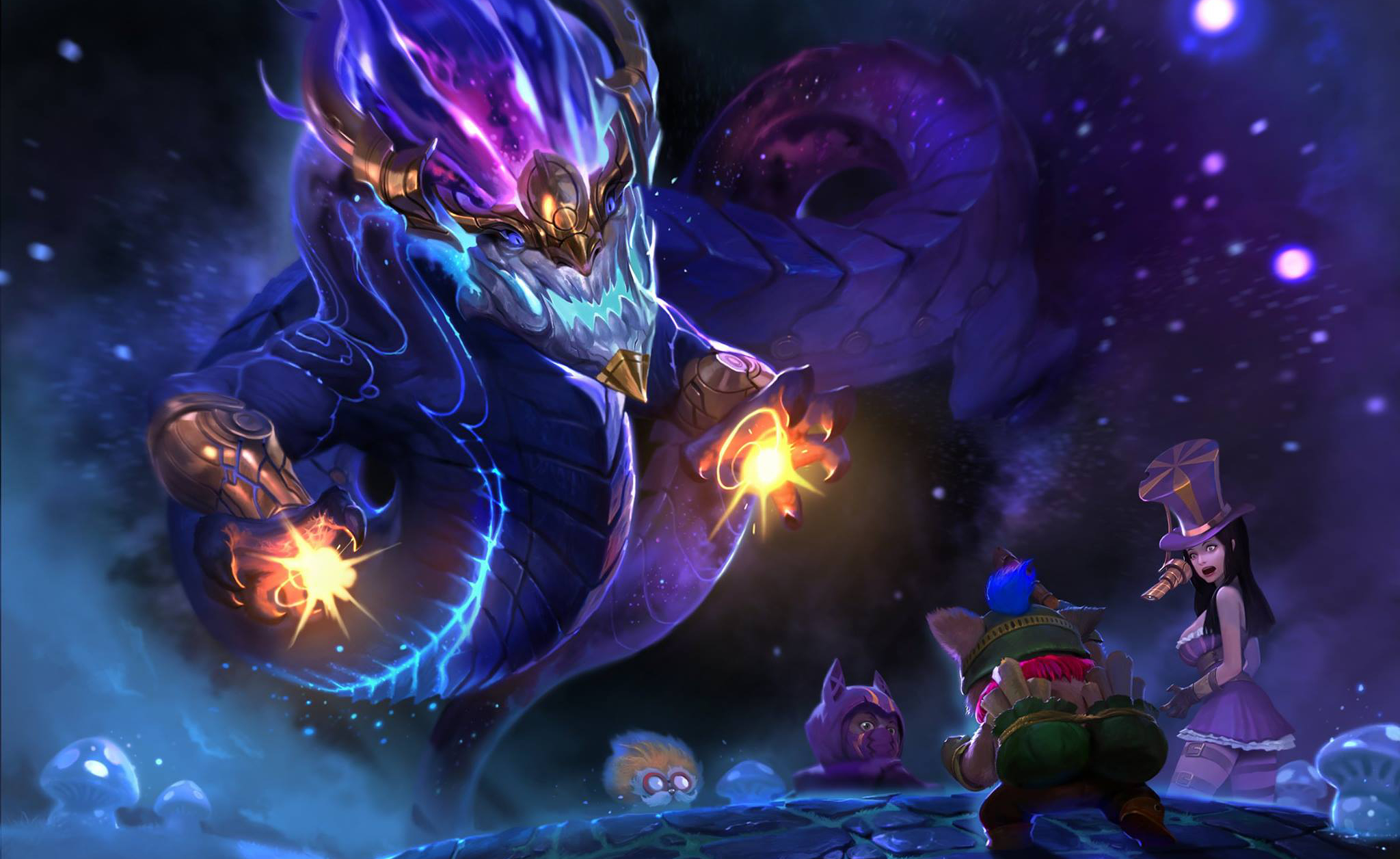 Aurelion Sol and champions from League of Legends HD Wallpaper