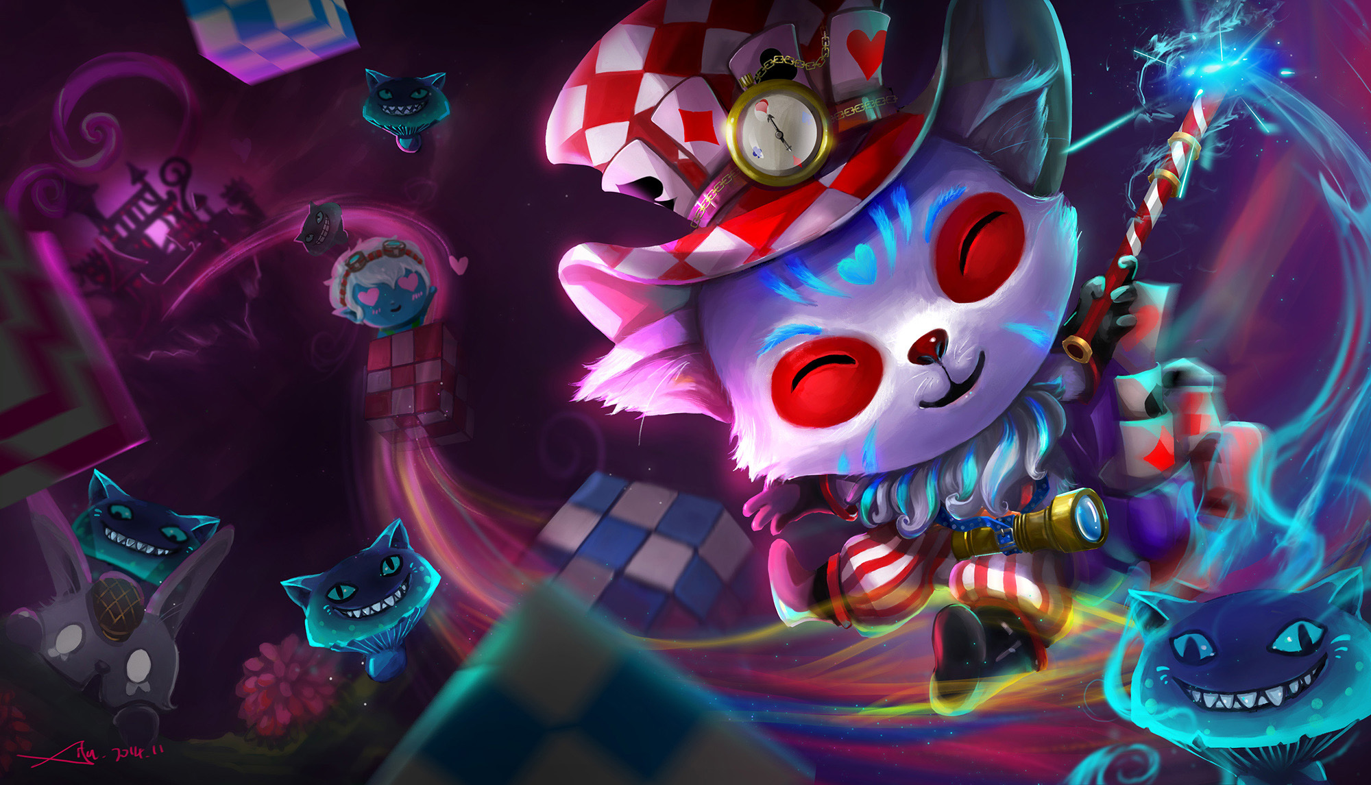 Teemo from League of Legends in Wonderland HD Wallpaper