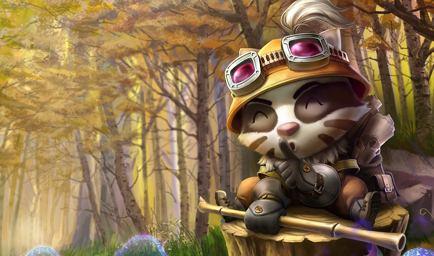 Teemo from League of Legends in a forest HD Wallpaper