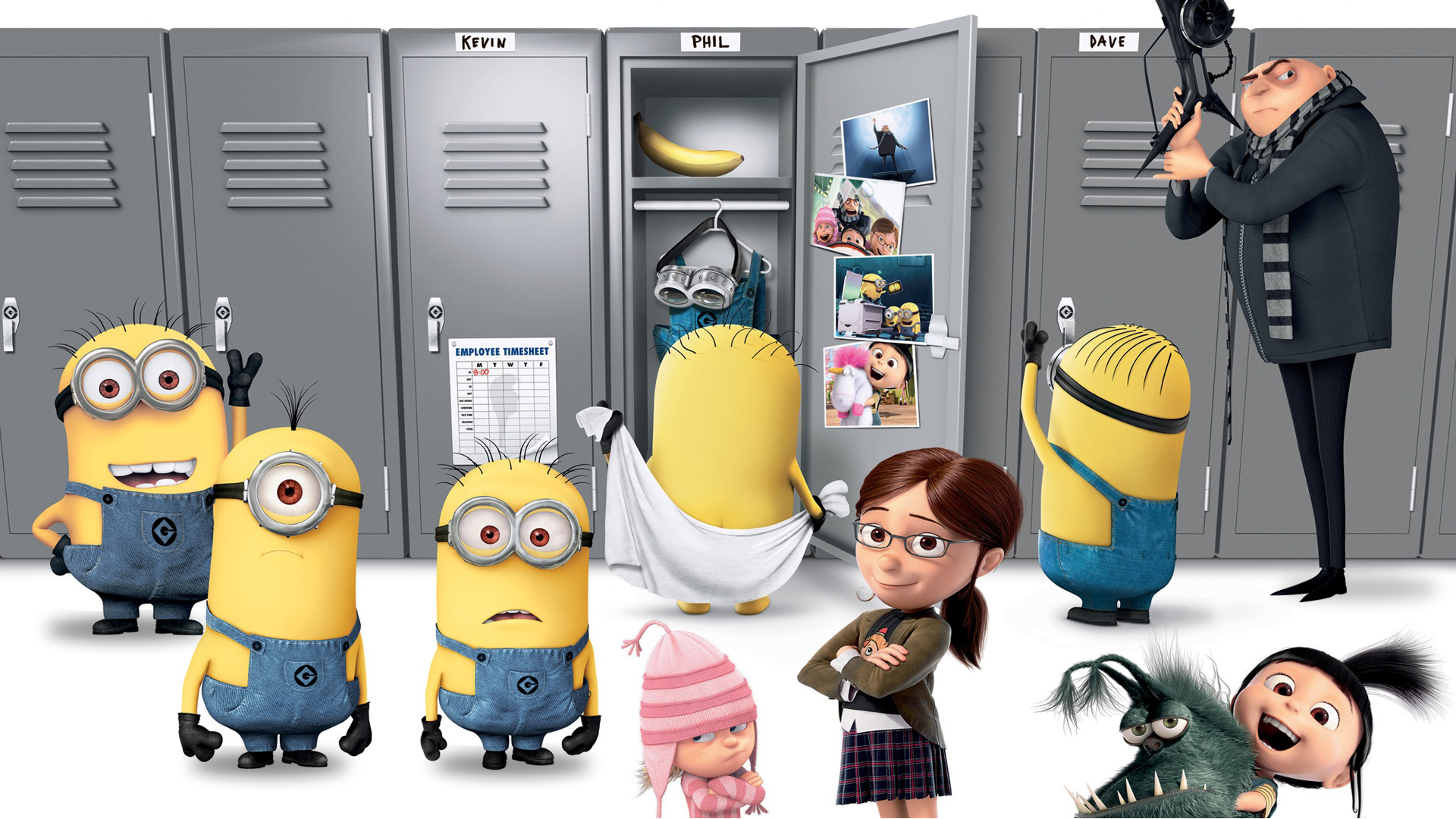 Minions and Gru from Despicable Me HD Wallpaper