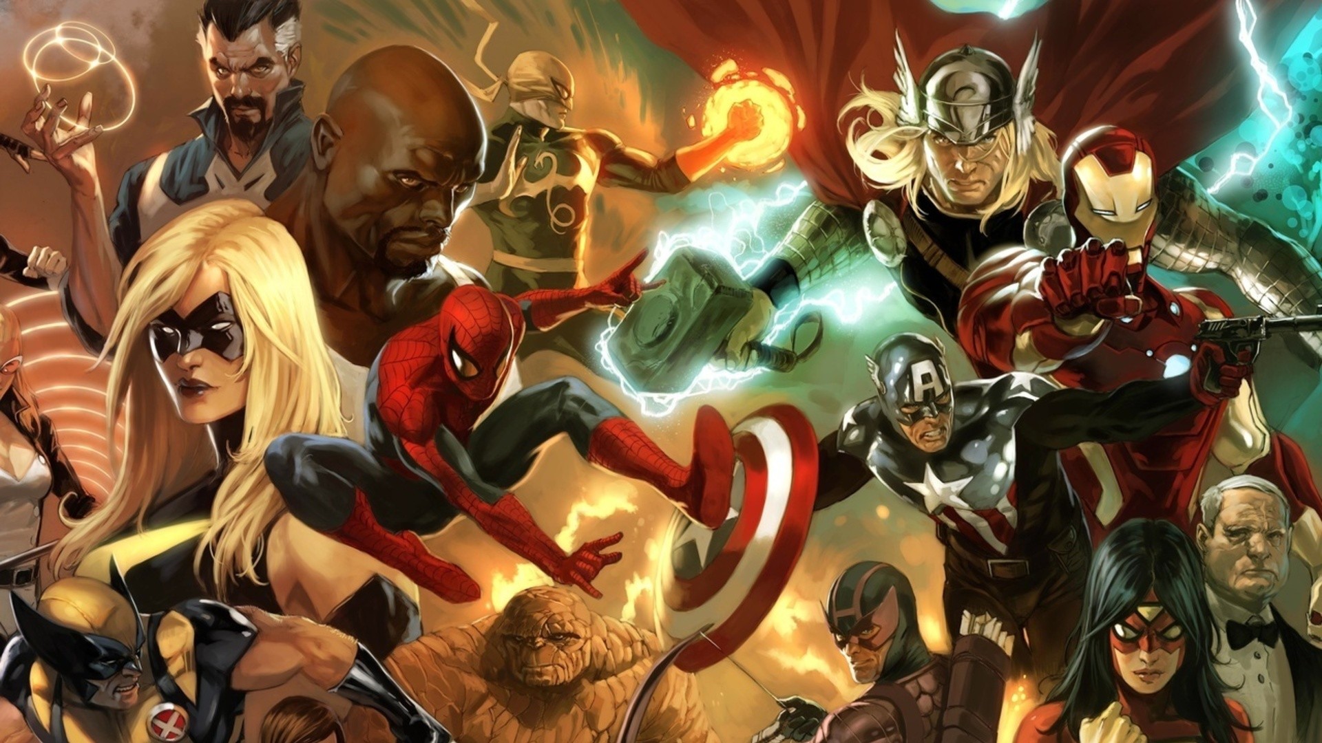 Marvel Superheroes Assemble HD Wallpaper