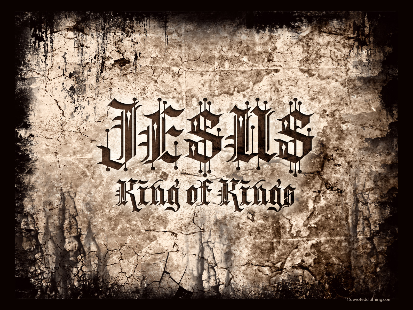Jesus King of Kings Gothic Text Art HD Wallpaper