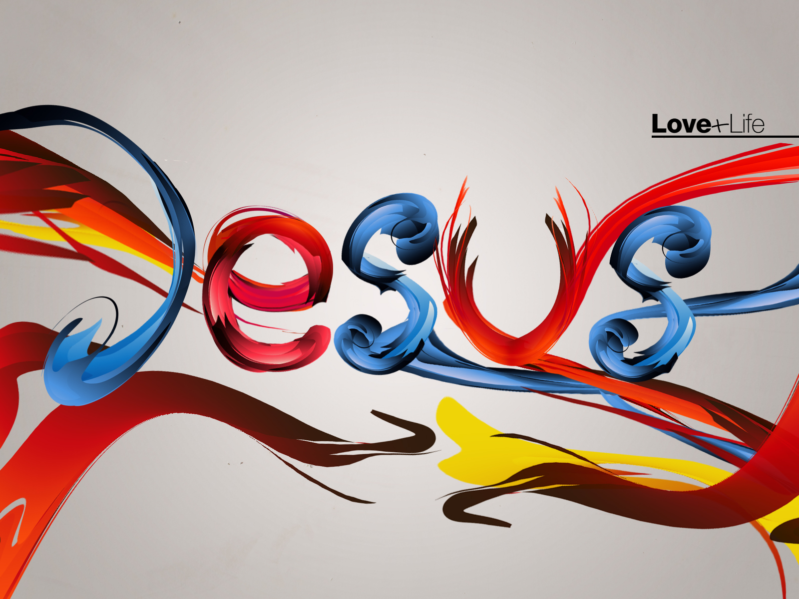 Colorful Abstract Artistic Representation of Jesus HD Wallpaper