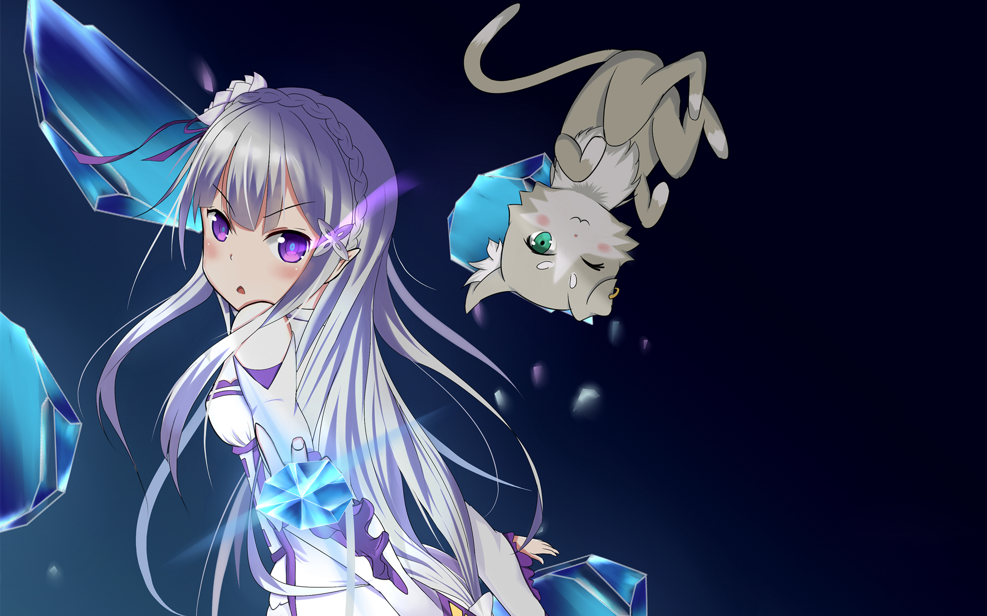 Emilia and Puck from Re:ZERO HD Wallpaper