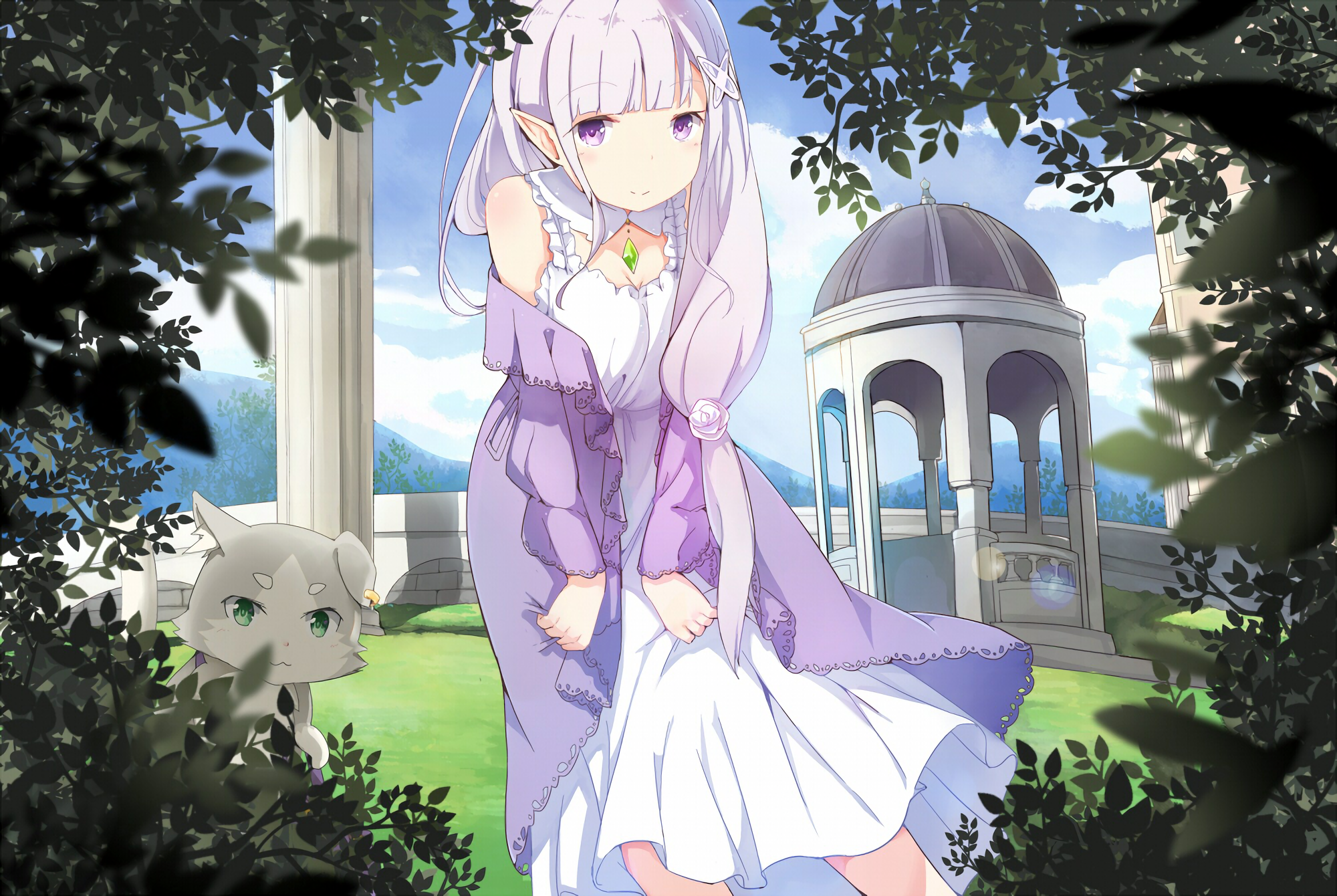 Emilia and Puck from Re:ZERO HD Wallpaper