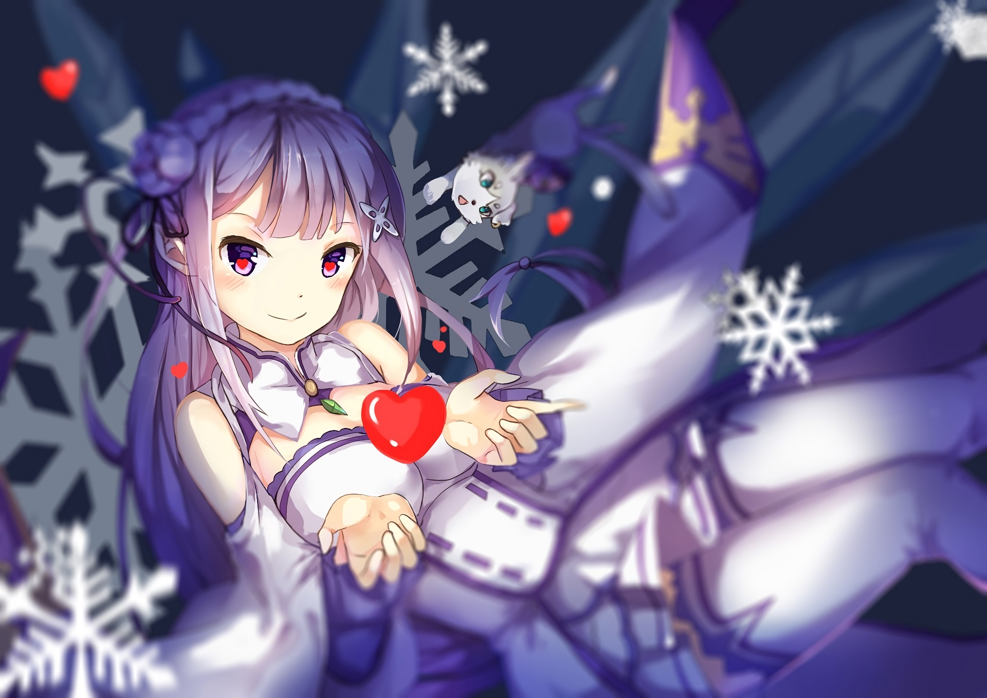 Emilia and Puck from Re:ZERO HD Wallpaper