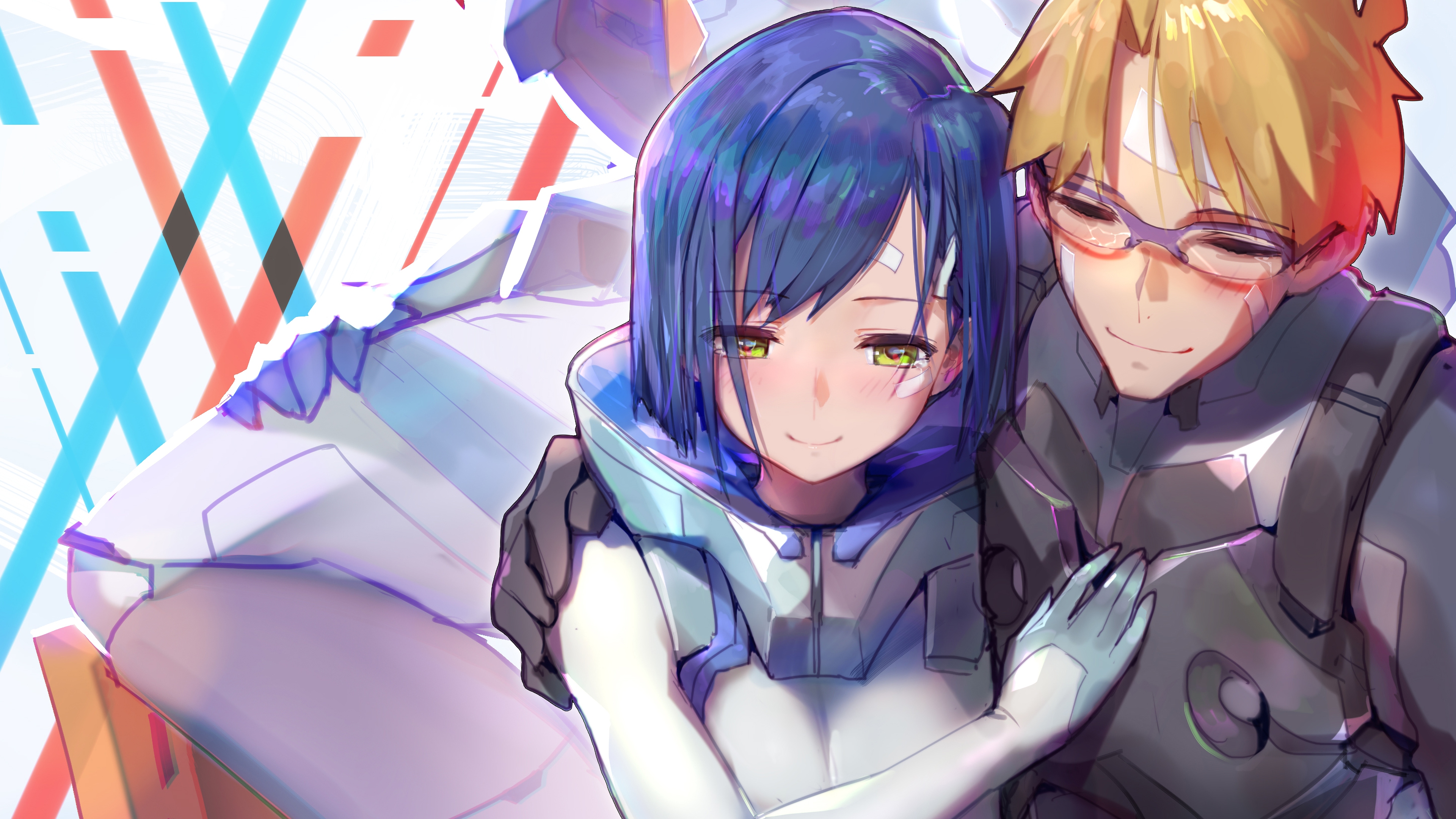 Ichigo and Hiro from Darling in the FranXX HD Wallpaper