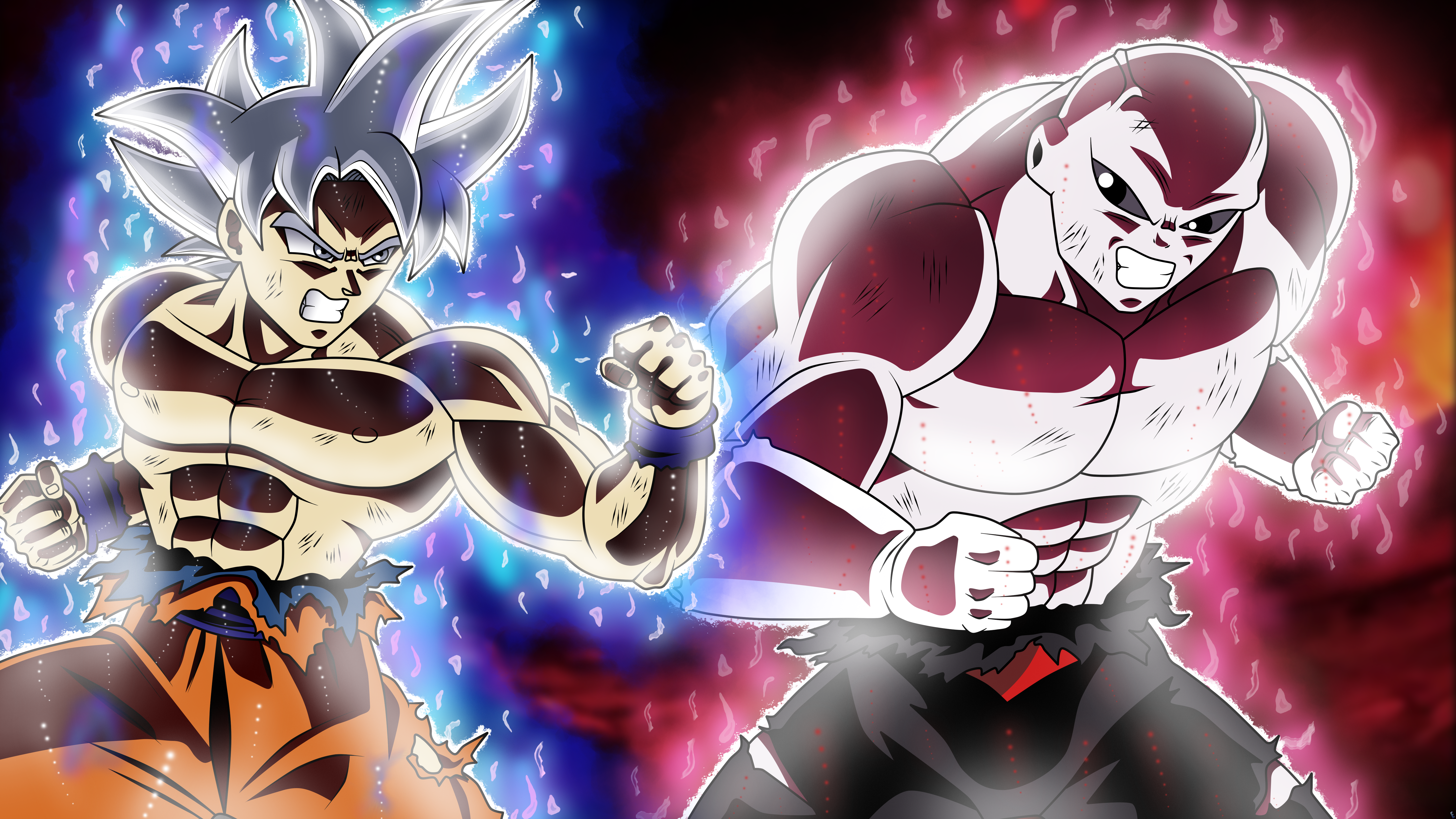 Goku Ultra Instinct vs Jiren from Dragon Ball HD Wallpaper
