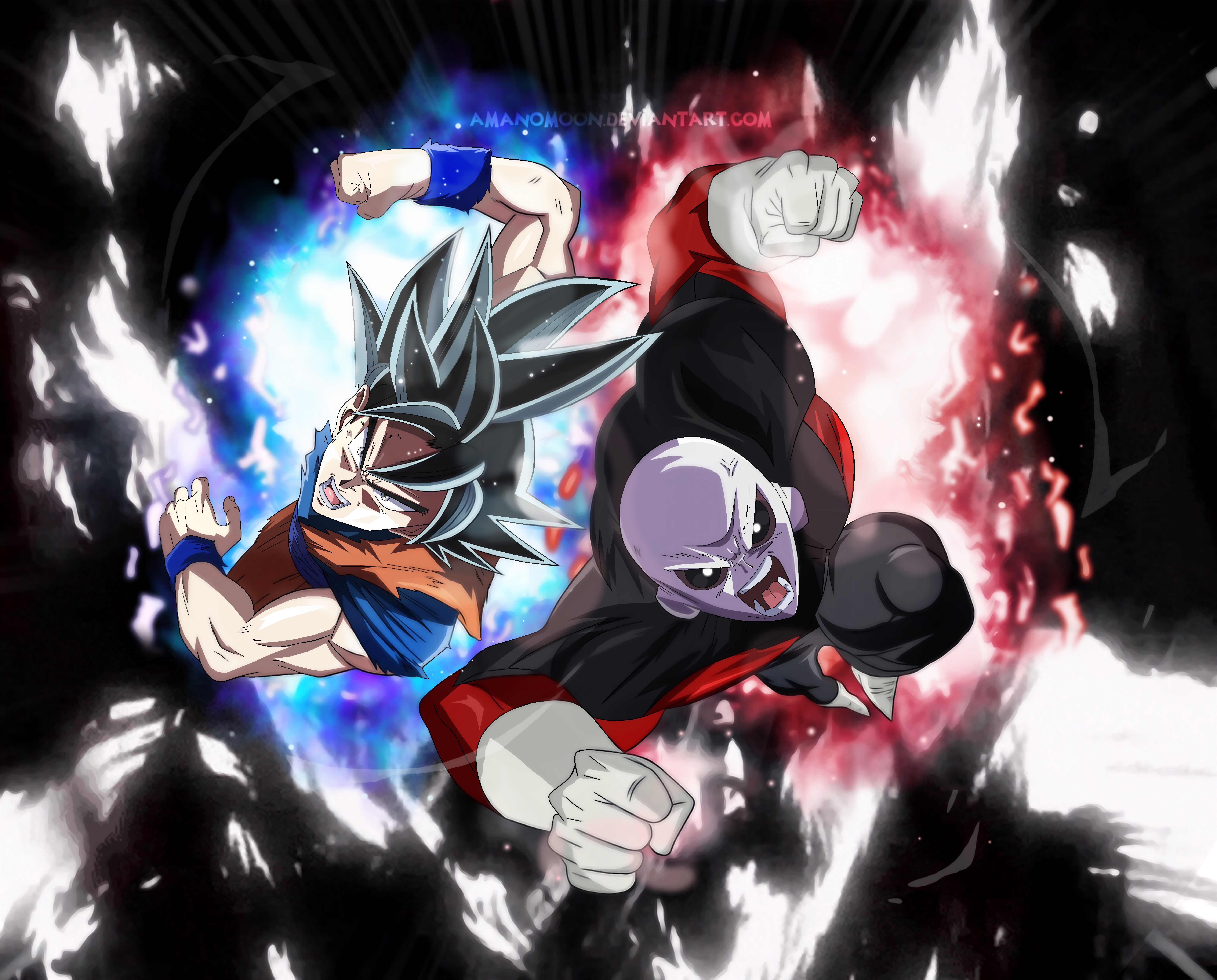Goku Ultra Instinct vs Jiren from Dragon Ball HD Wallpaper