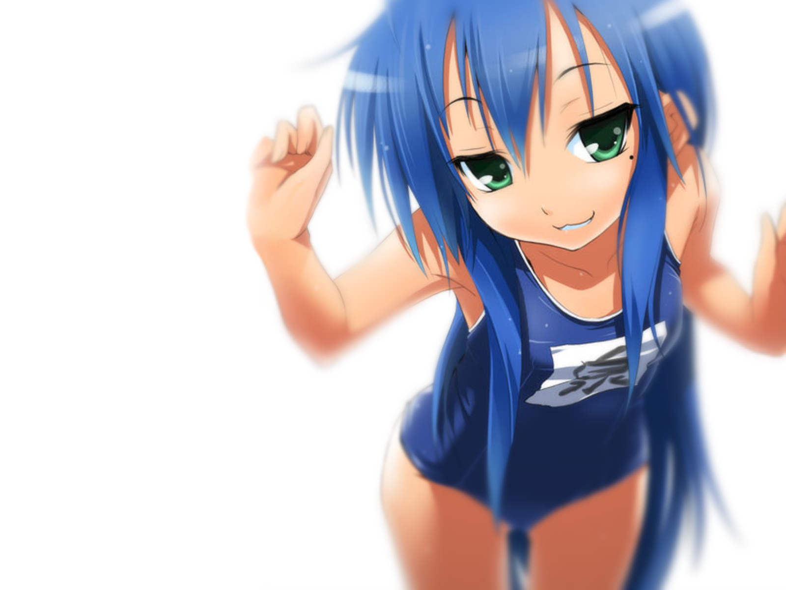 Konata Izumi from Lucky Star in a swimsuit HD Wallpaper