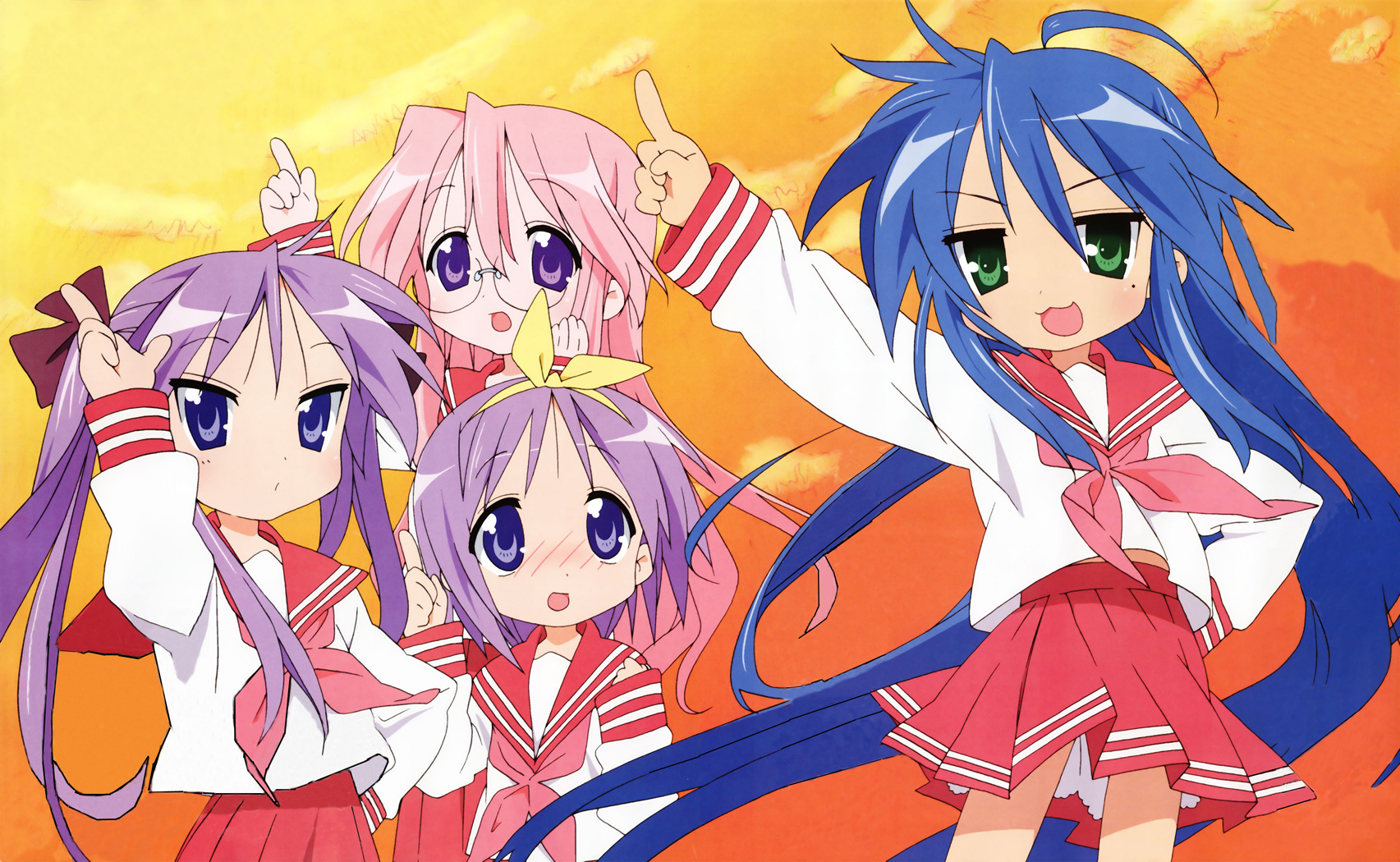 Lucky Star Characters HD Wallpaper
