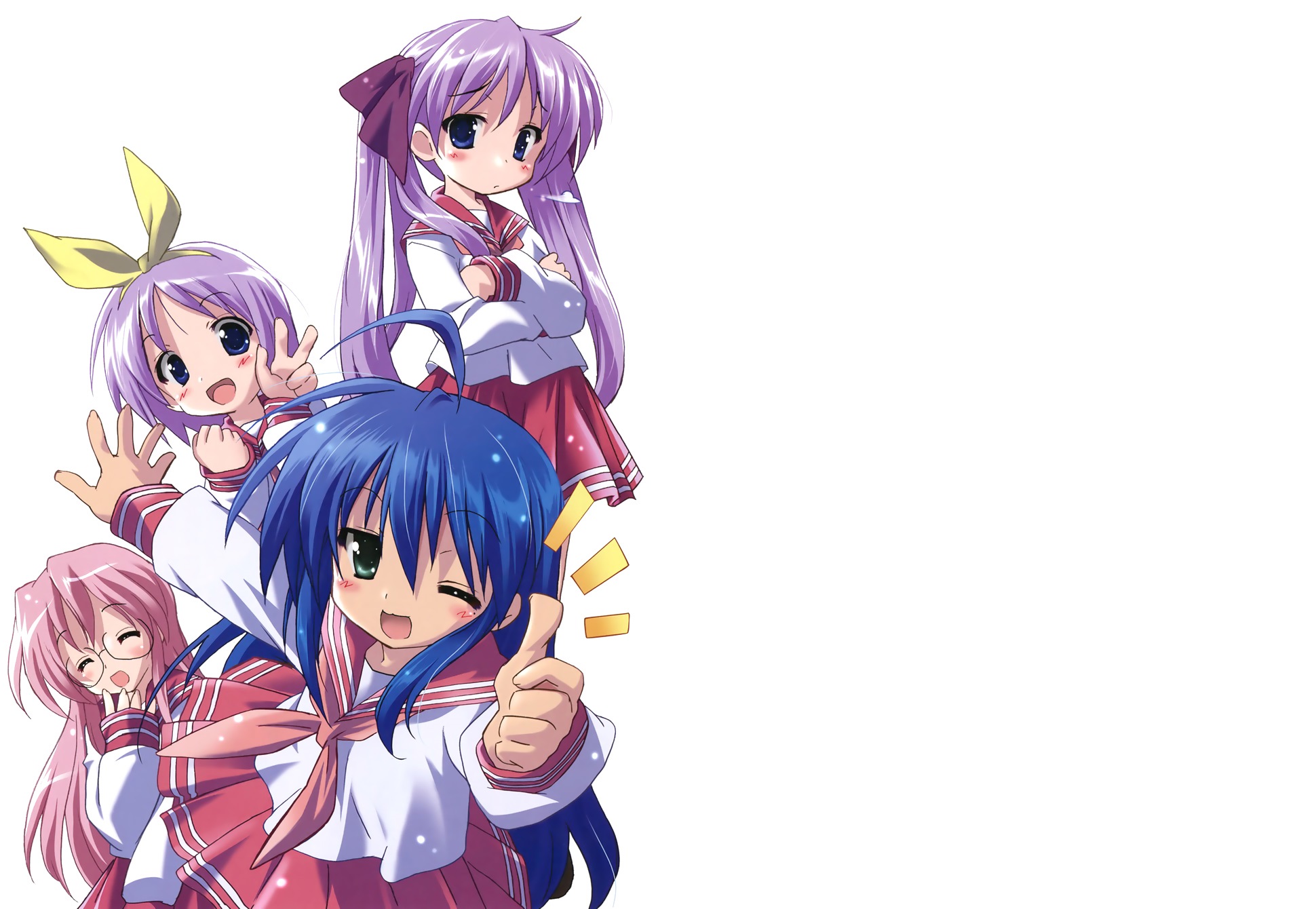 Konata Izumi and friends from Lucky Star HD Wallpaper
