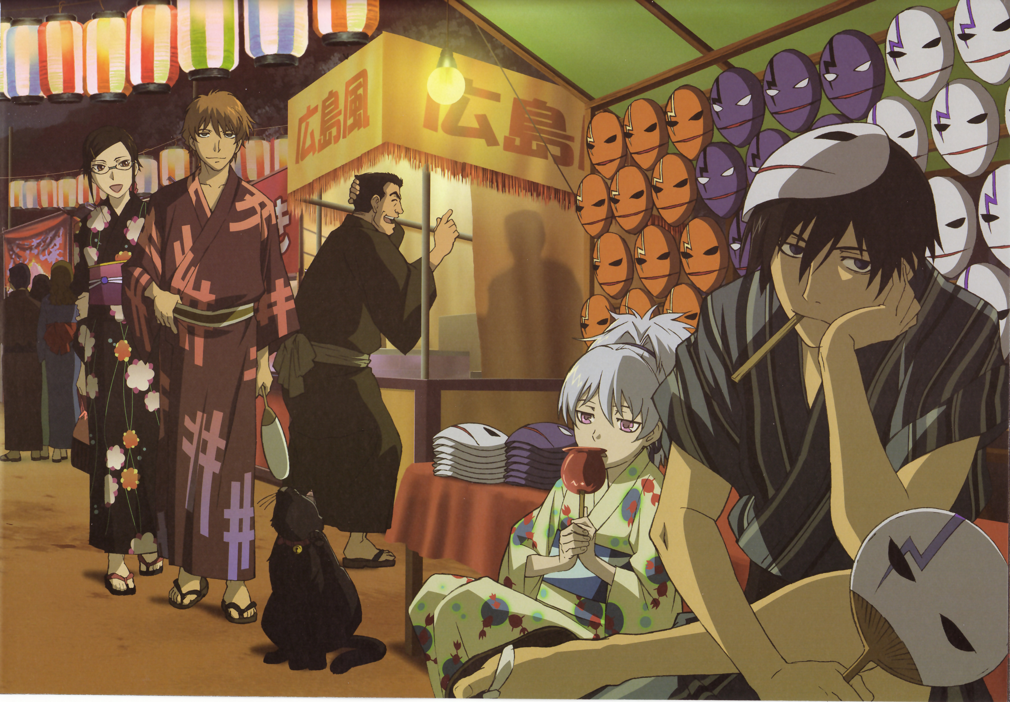 Hei and Yin from Darker Than Black at a festival HD Wallpaper