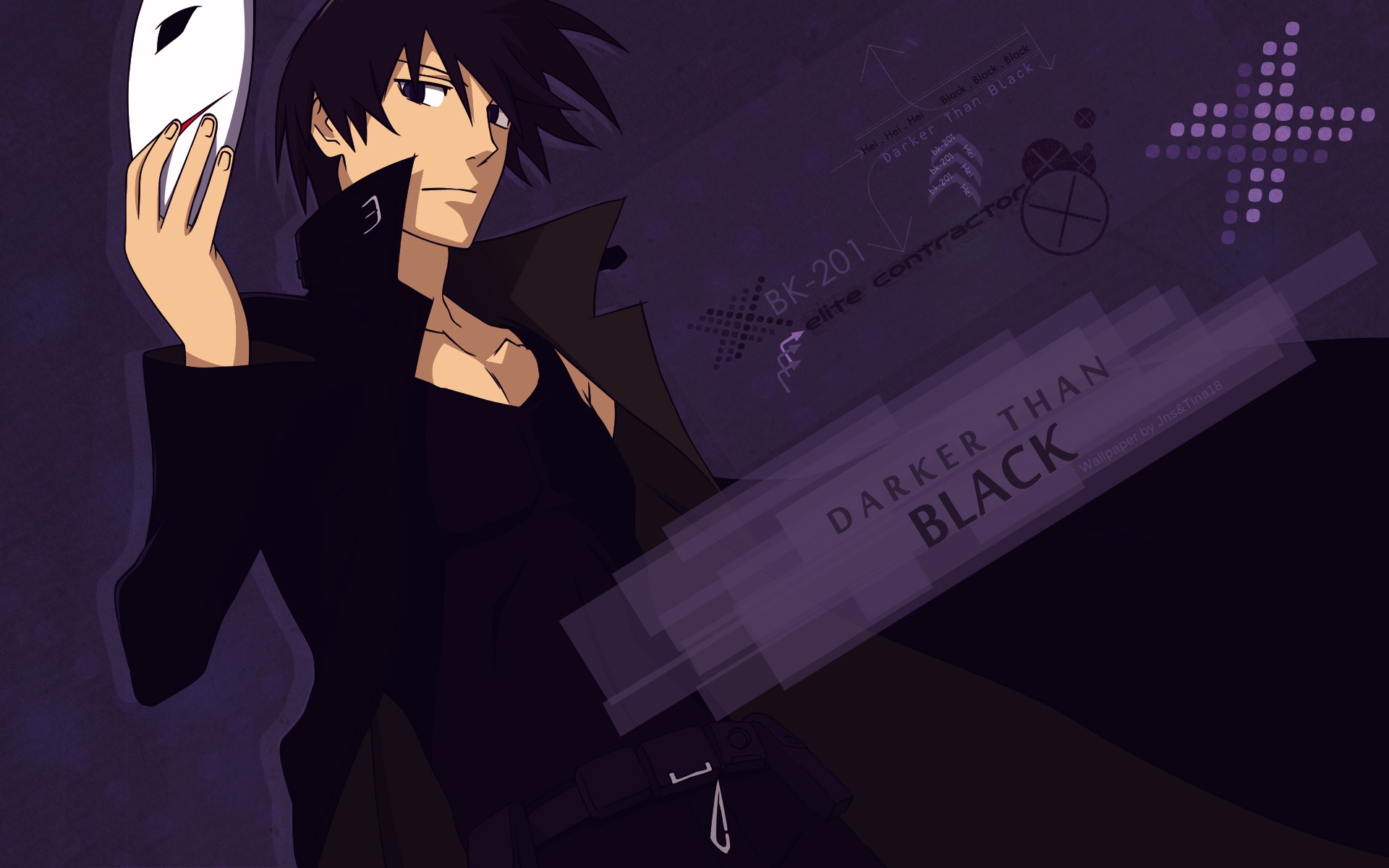 Hei from Darker Than Black holding a mask HD Wallpaper