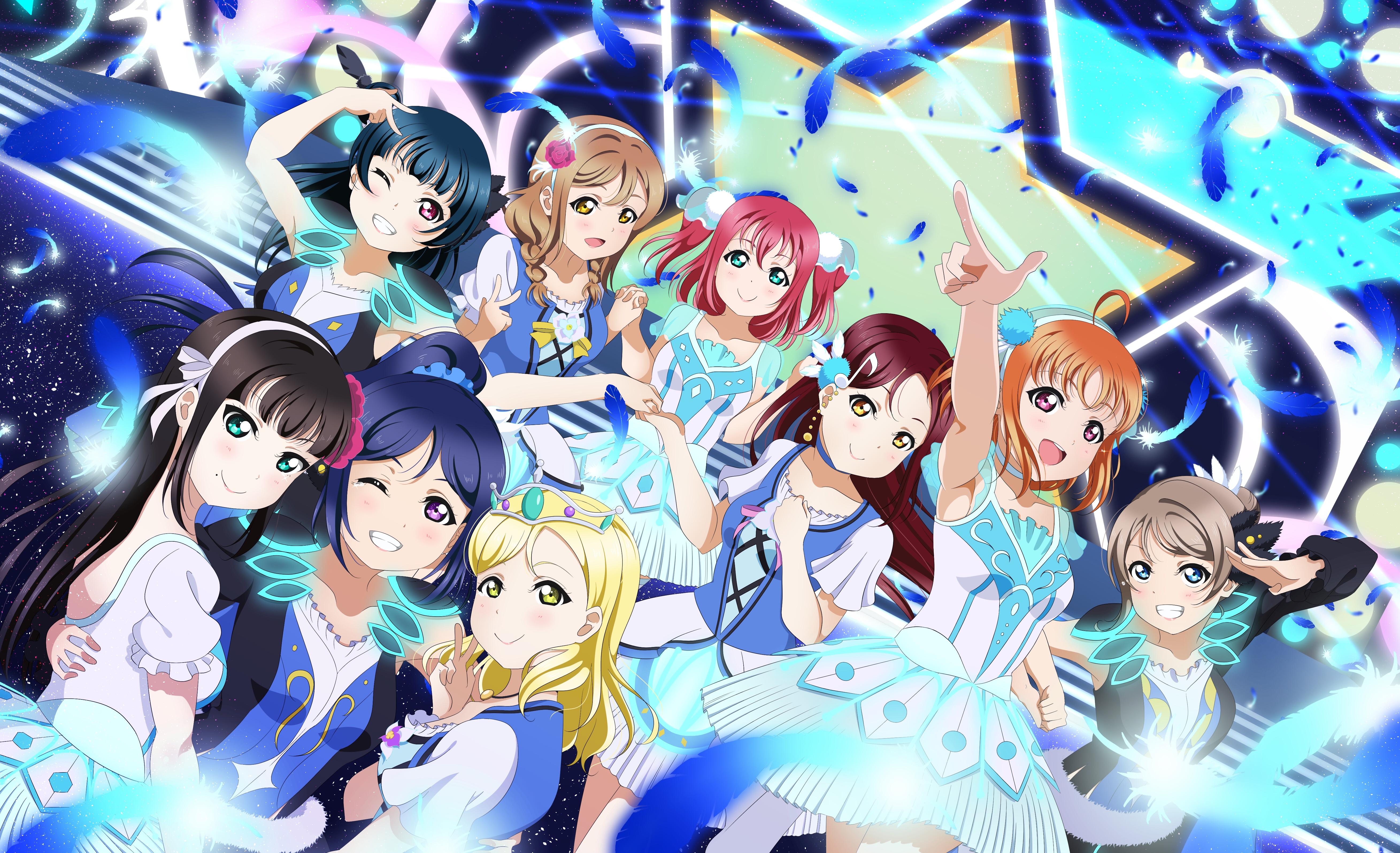 Aqours from Love Live! Sunshine!! HD Wallpaper
