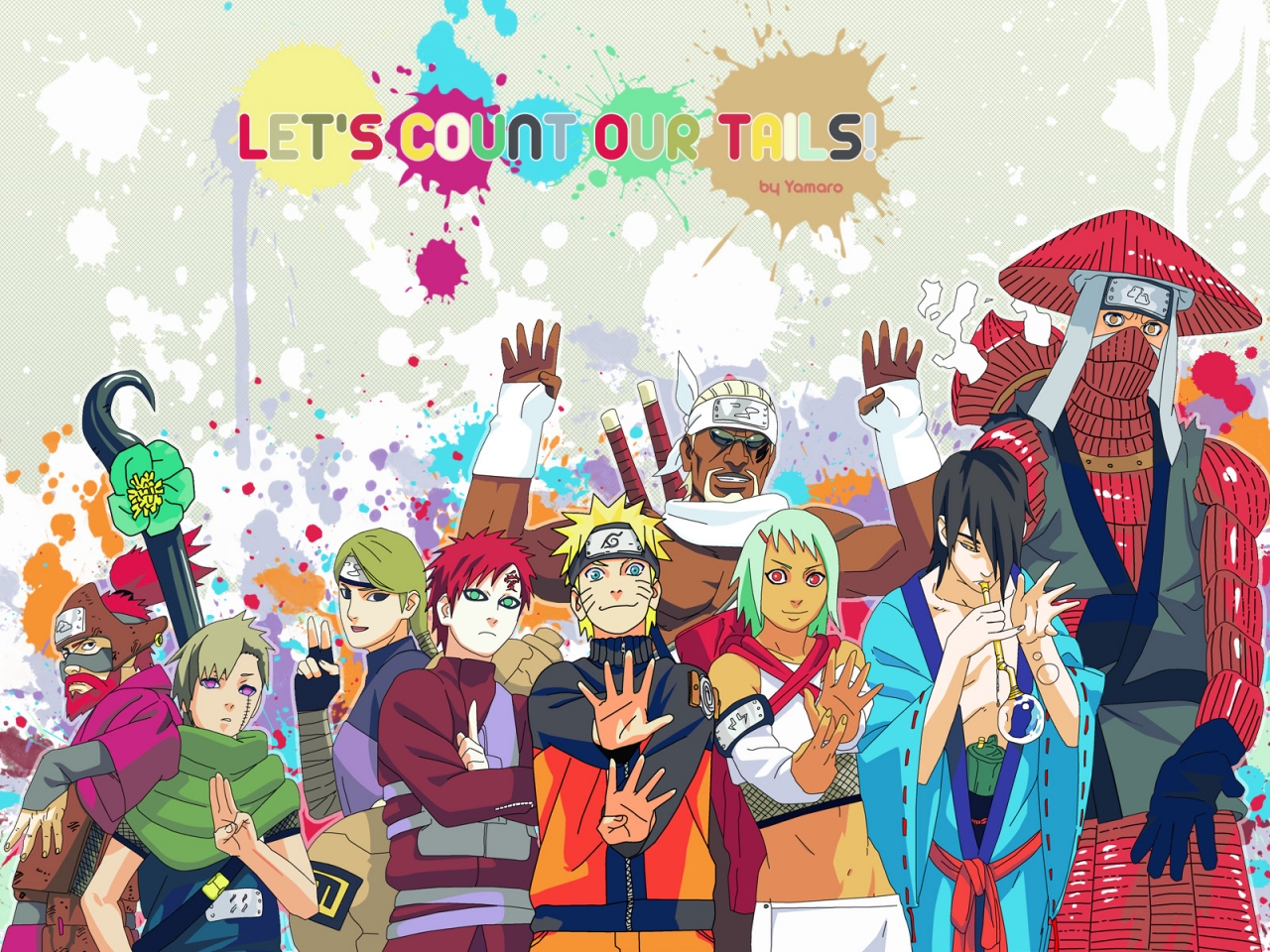 Naruto characters with Killer Bee and Gaara HD Wallpaper