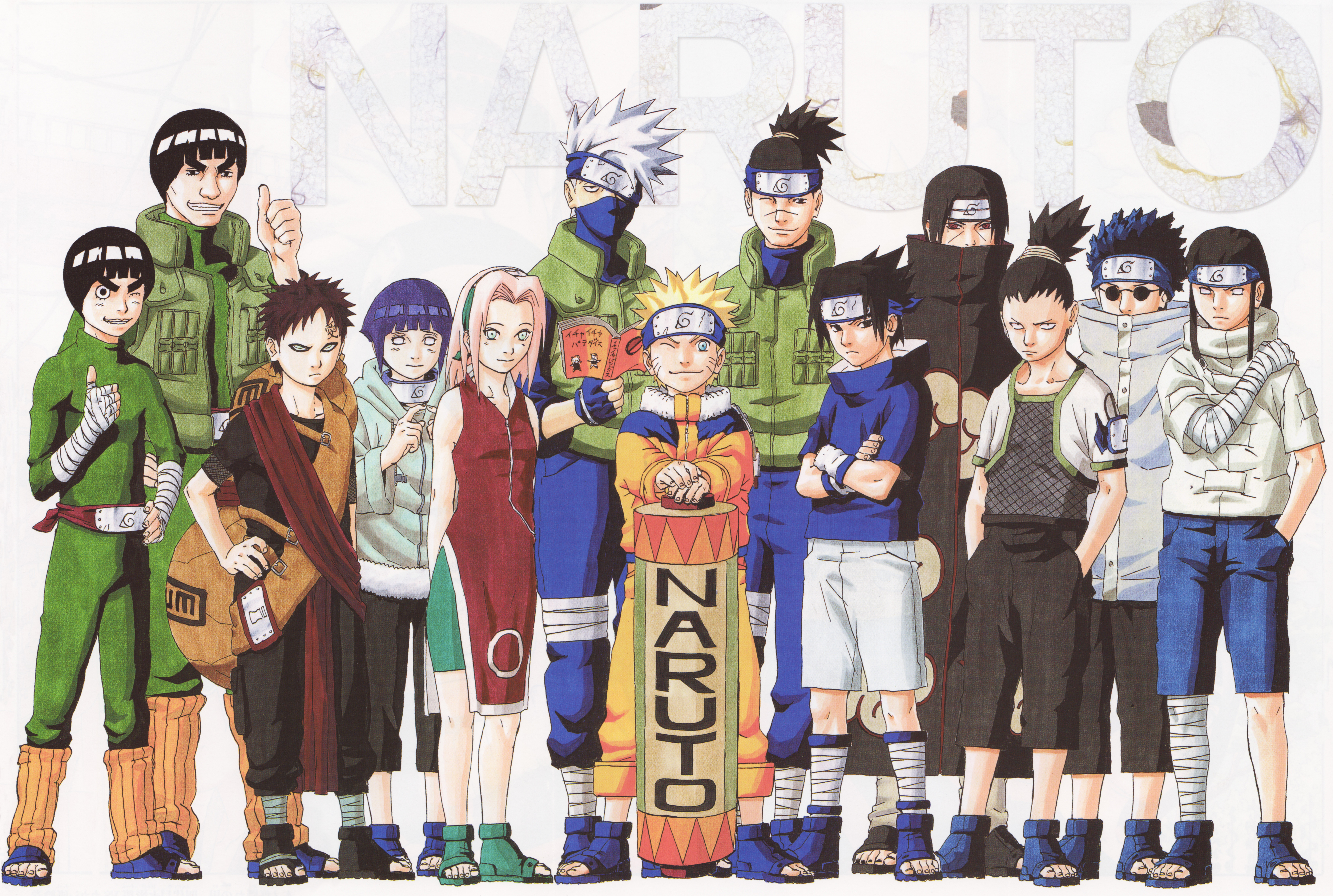 Naruto characters group portrait HD Wallpaper