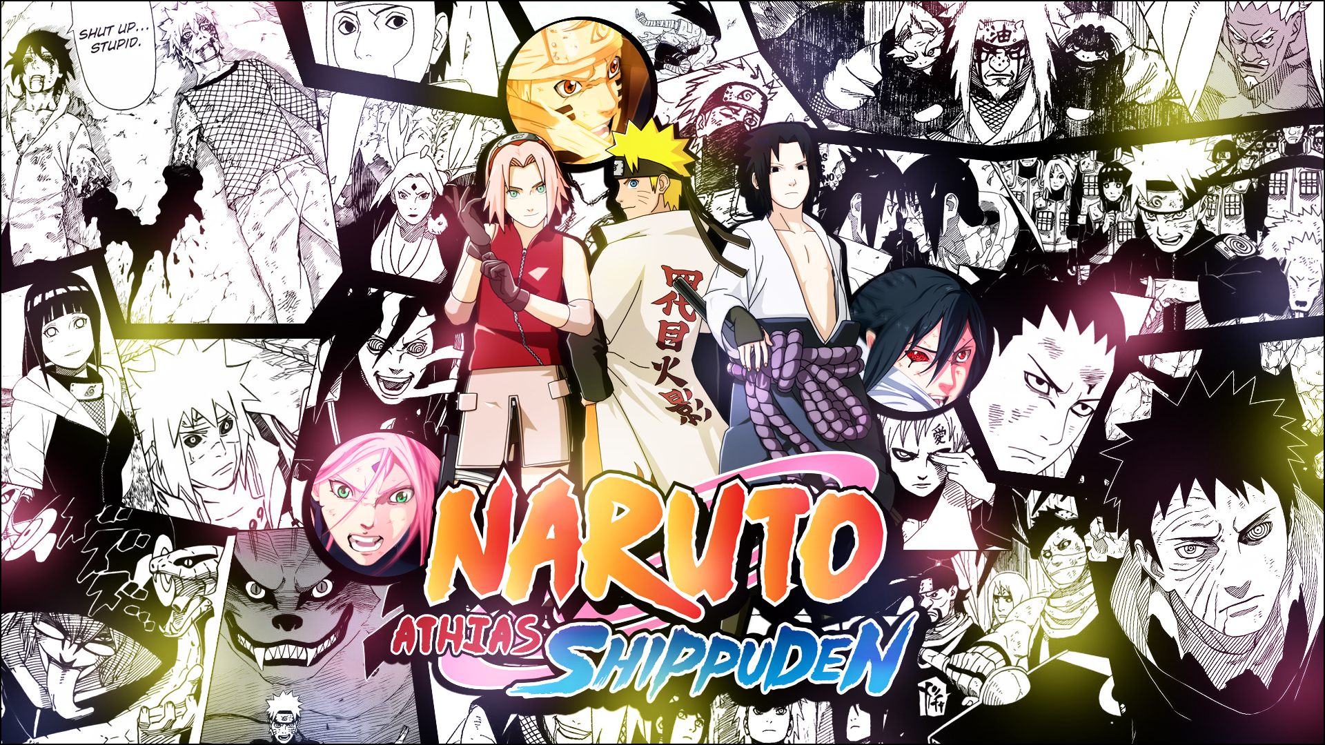 Naruto Shippuden characters collage HD Wallpaper