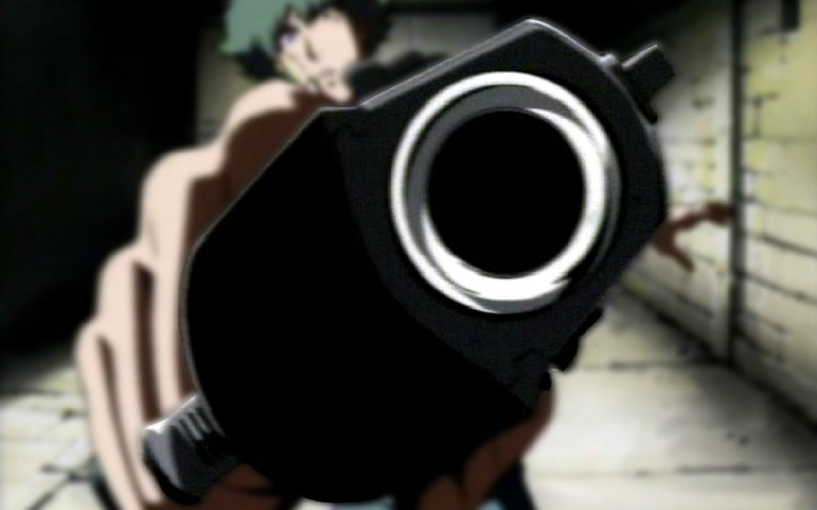 Spike Spiegel holding a gun HD Wallpaper
