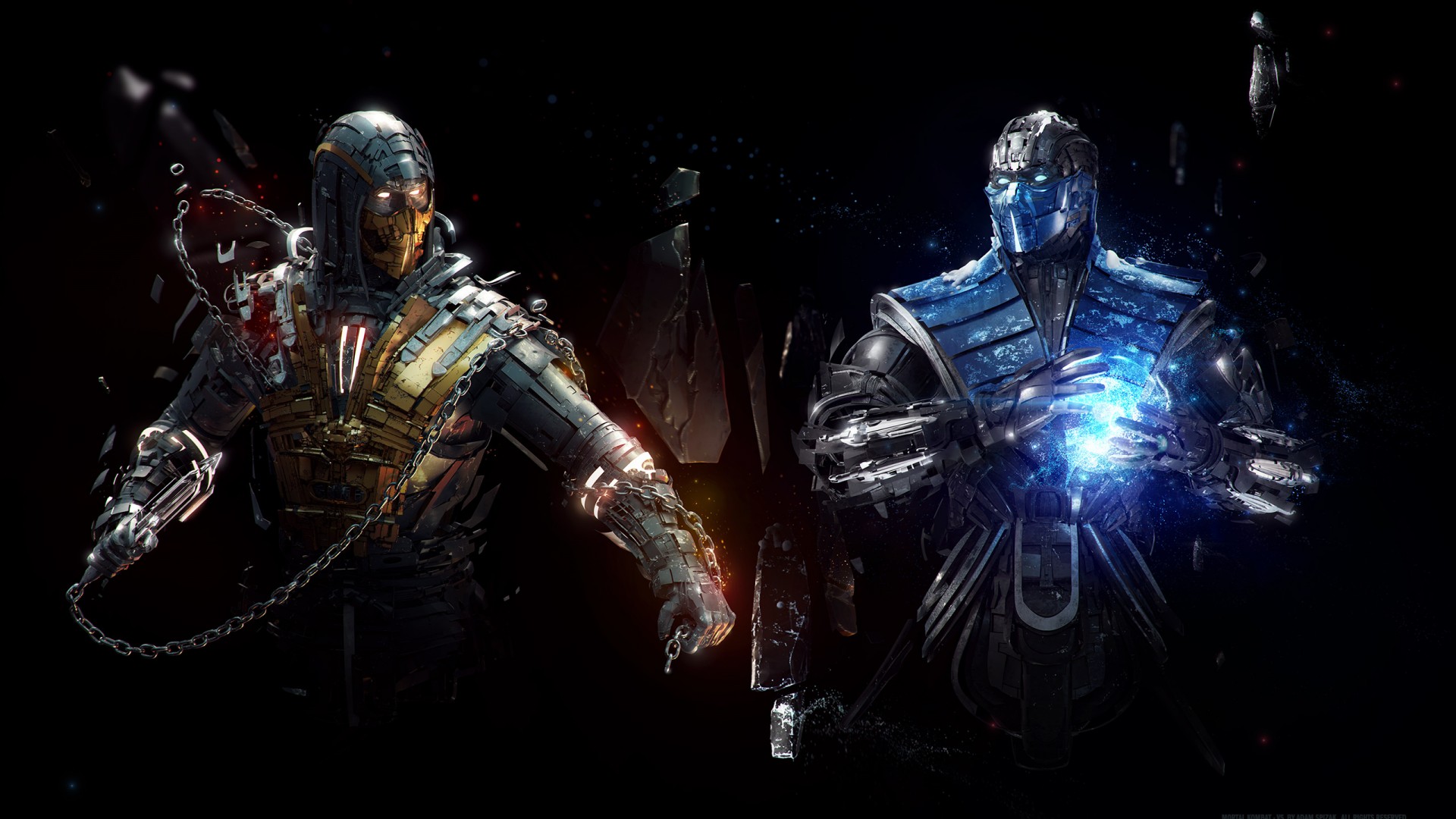 Scorpion and Sub-Zero from Mortal Kombat HD Wallpaper