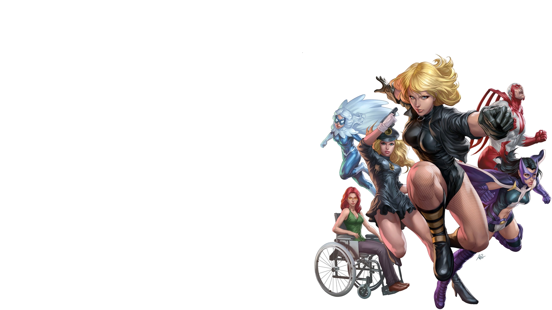 DC Comics Birds of Prey group illustration HD Wallpaper