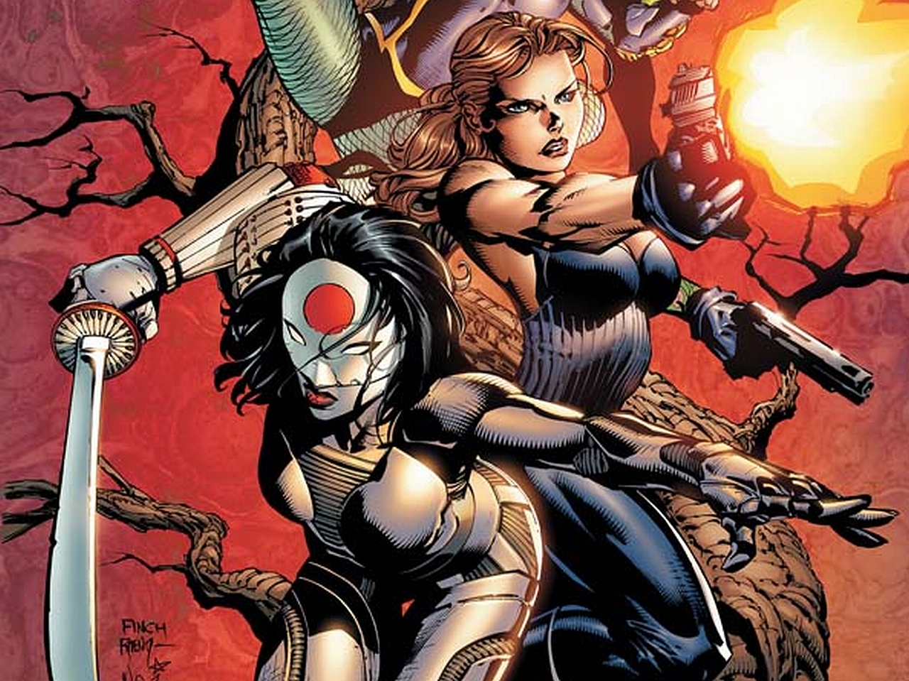 Katana and Black Canary from DC Comics HD Wallpaper