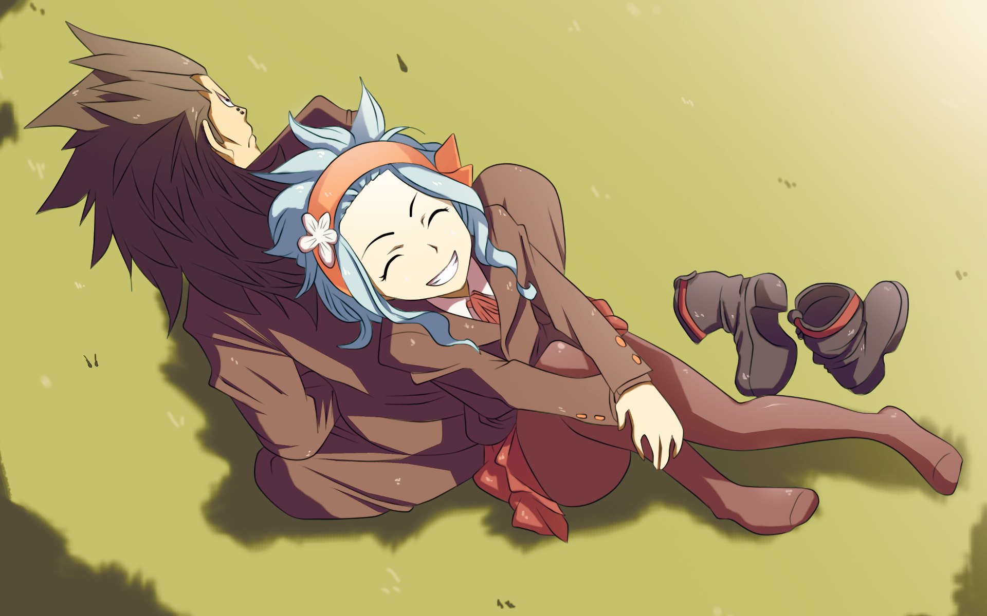 Levy McGarden and Gajeel Redfox from Fairy Tail HD Wallpaper